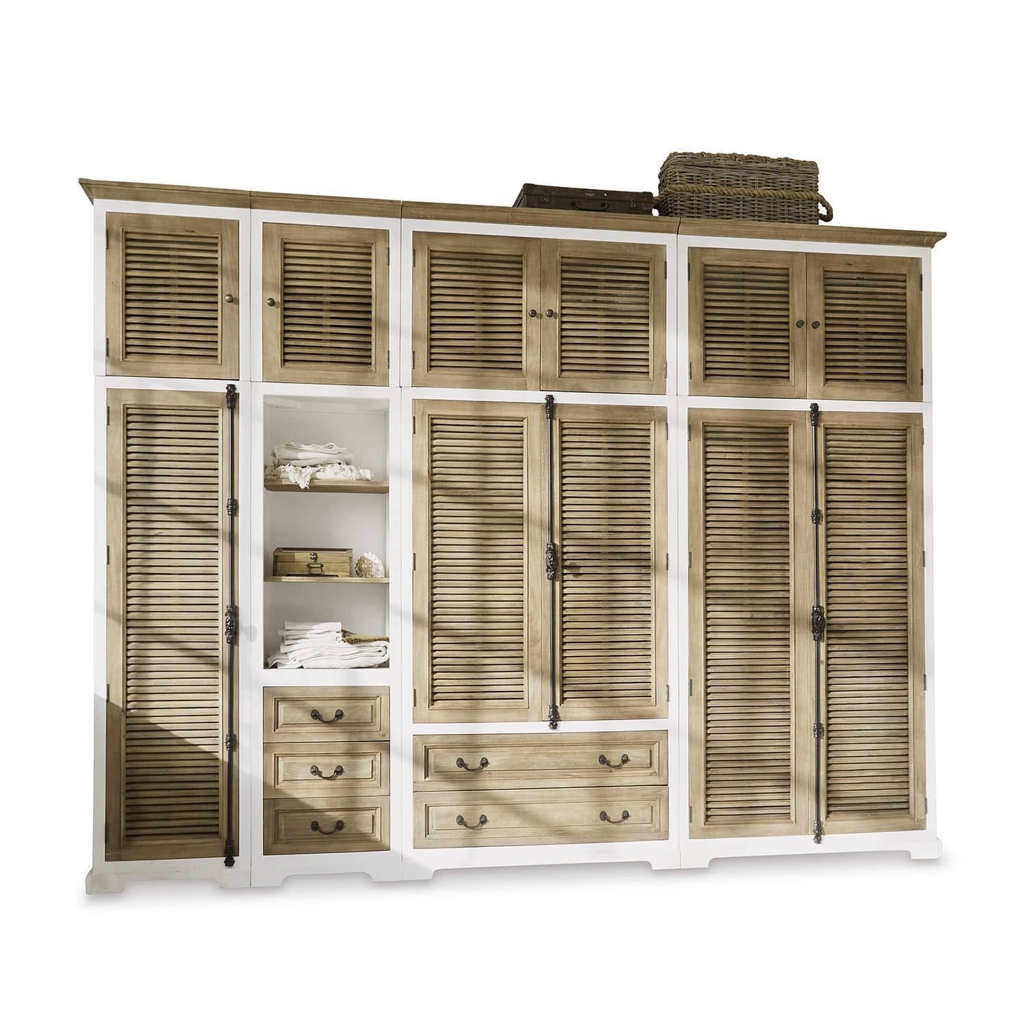 Mirabeau Kleiderschrank Schrank-Set Daviau braun/weiß