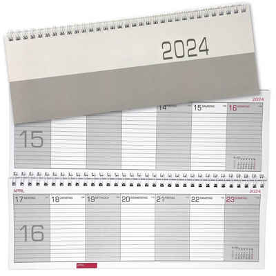 TOBJA Tischkalender Tischkalender 2024 Querkalender, Tischkalender Quer Wochenplaner 2024