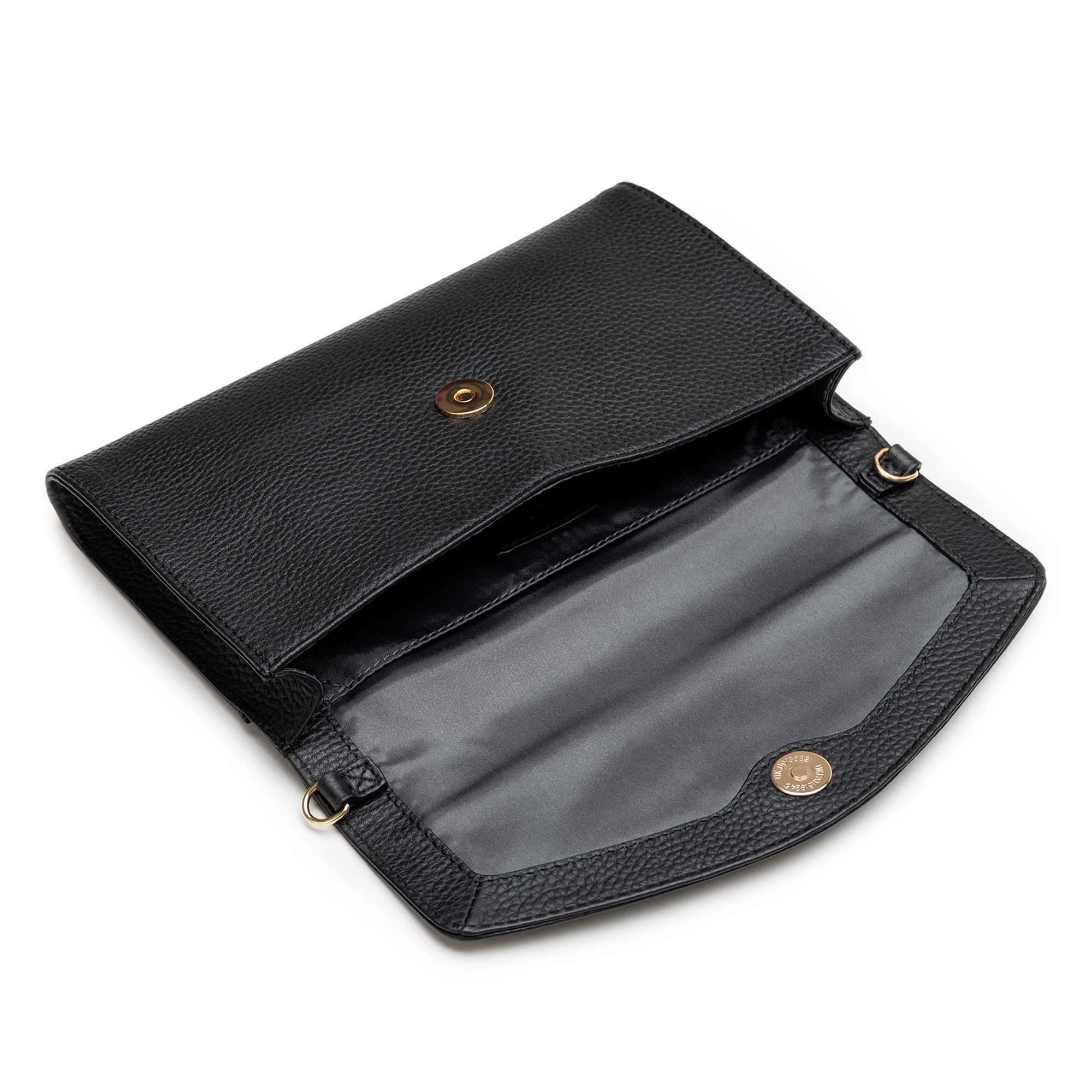 black Leather, Bologna Leder Lazarotti Clutch