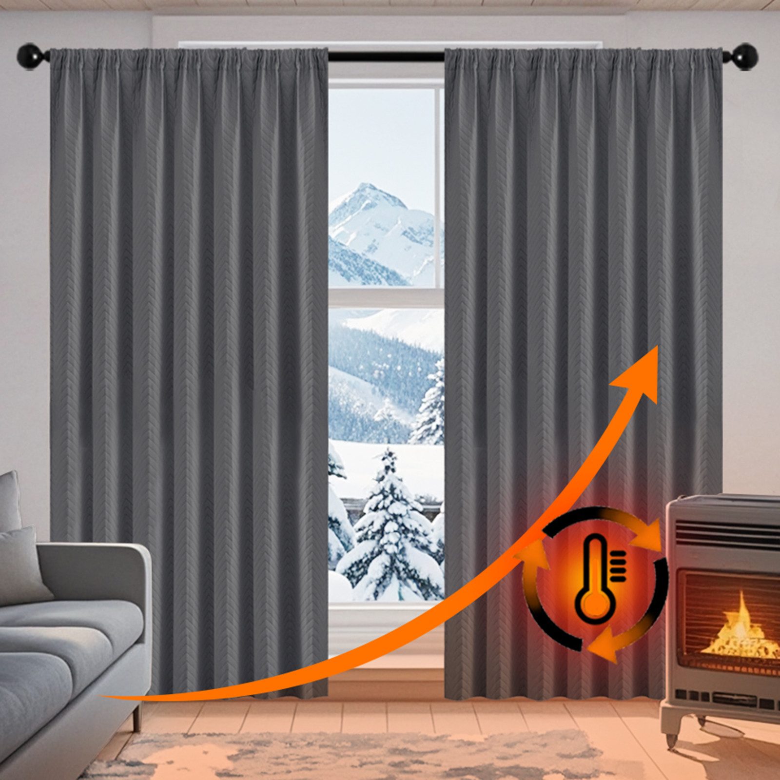 LMaxhome Verdunkelungsvorhang 100% Verdunklung Thermo Vorhänge günstig online kaufen