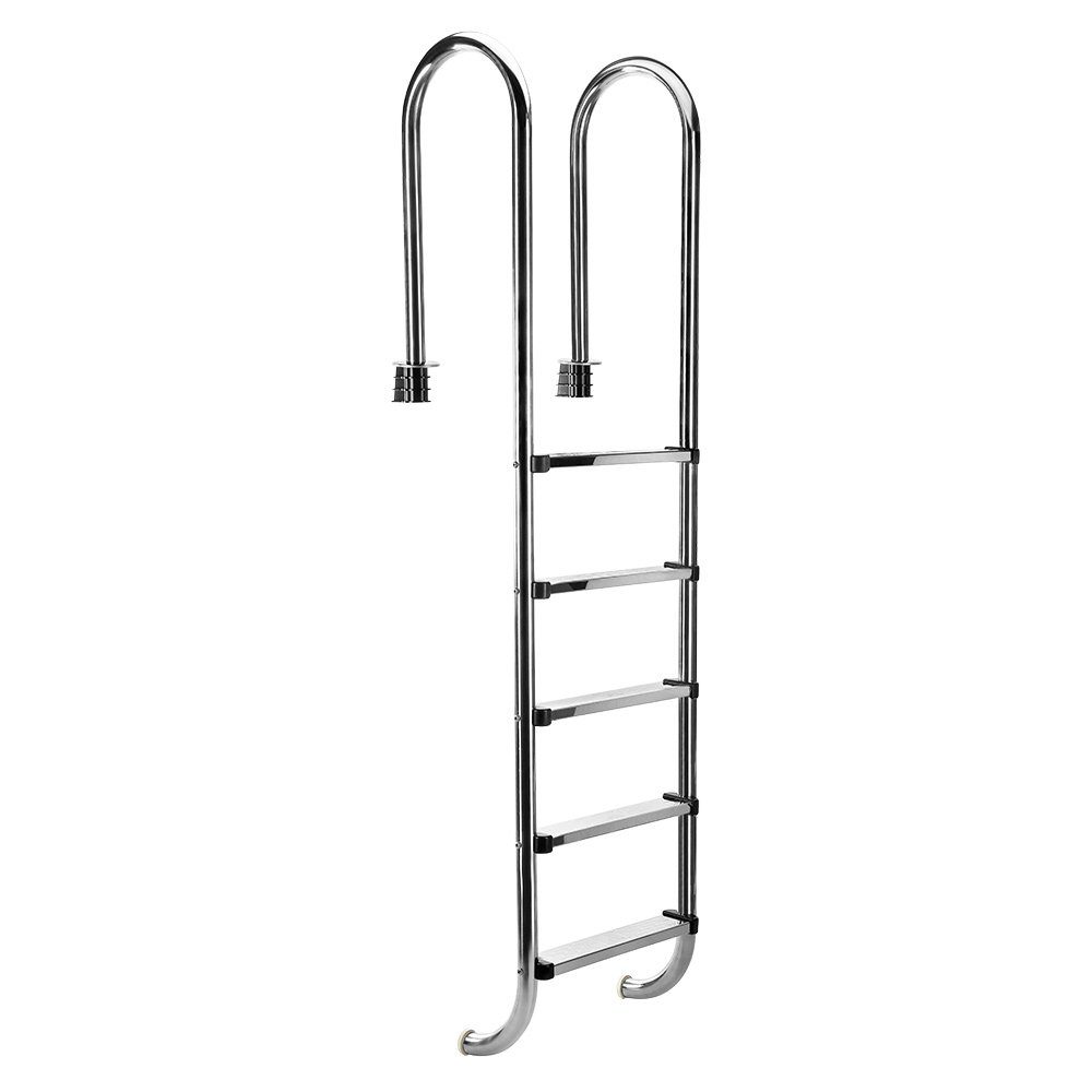 Mucola Poolleiter Poolleiter Edelstahl Schwimmbad Leiter Sicherheitsleiter Pool Treppe (Stück, Leiter), Edelstahl V2A
