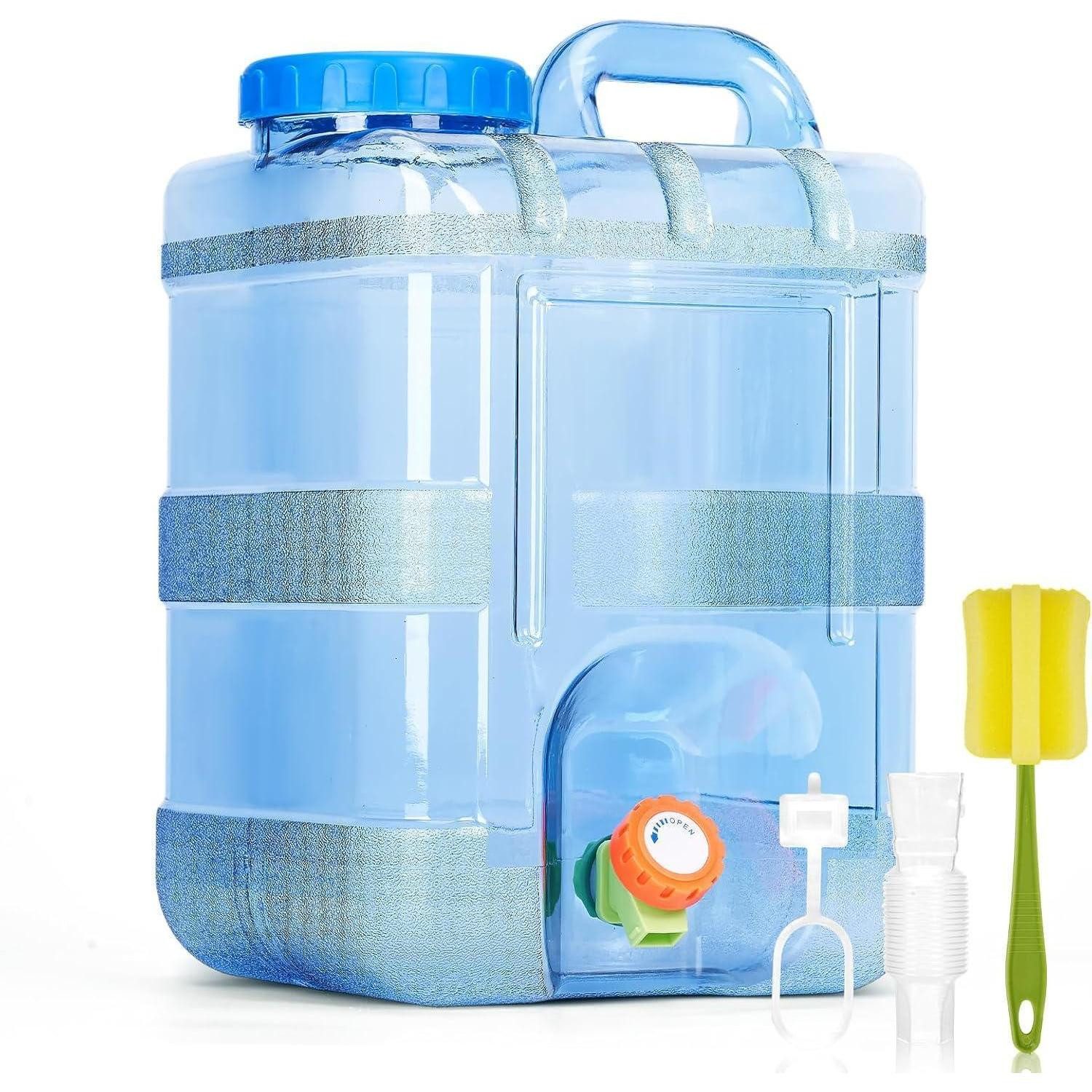 LuxusKollektion Wassertank Wasserkanister 15L mit Hahn Transparent Blau