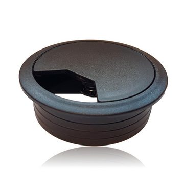 BAYLI Isolierband 4er Set Kabeldurchführung Schreibtisch 80mm - Farbe [schwarz] - Kabeld