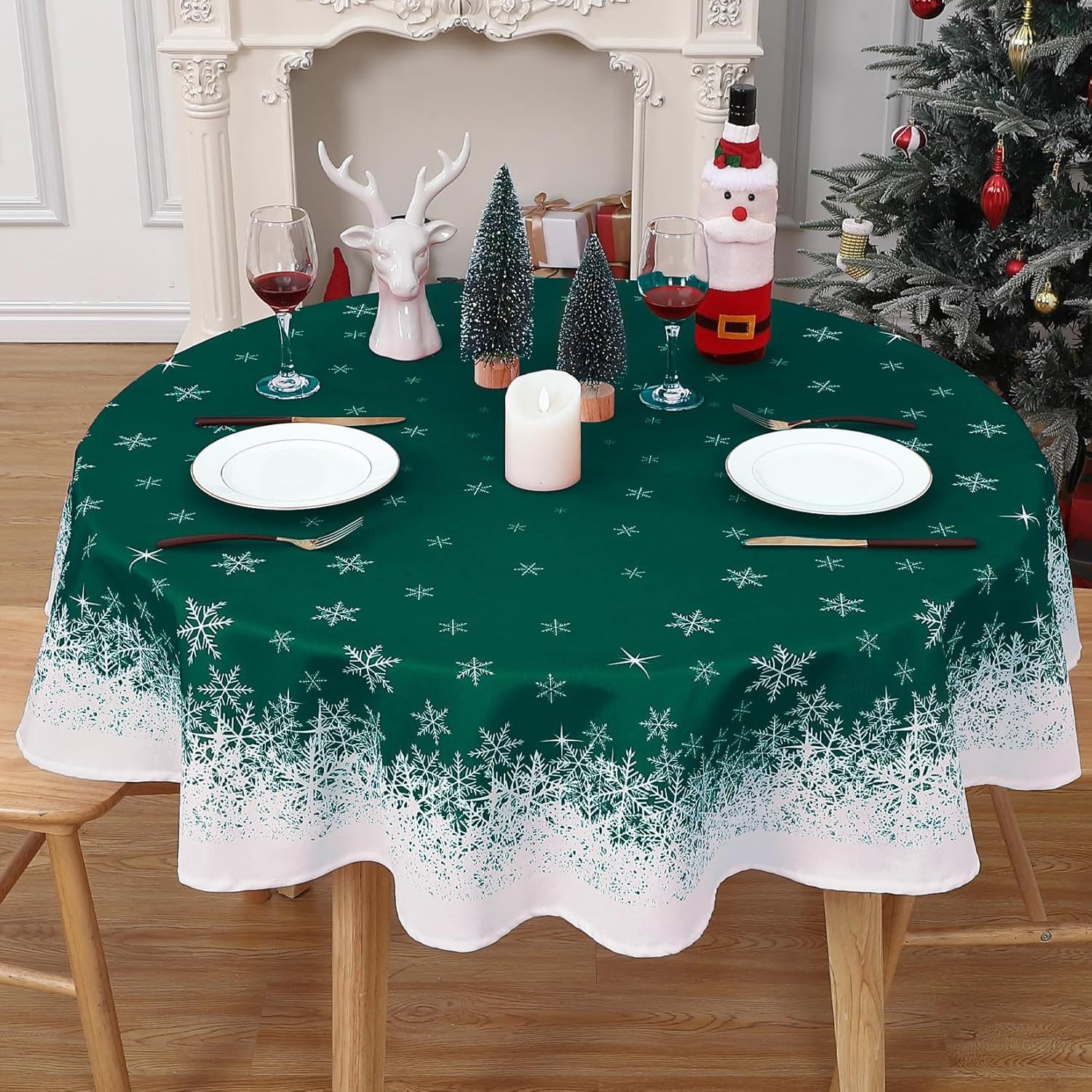 GarveeMore Tischdecke Weihnachten Tischdecke Wasserabweisend Abwaschbare Sc günstig online kaufen