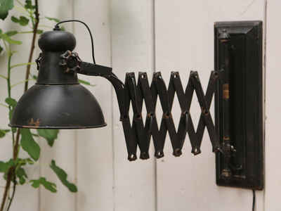 Chic Antique Wandleuchte Wandlampe Wandleuchte Lampe Metall 60W Ausziehbar Factory Chic