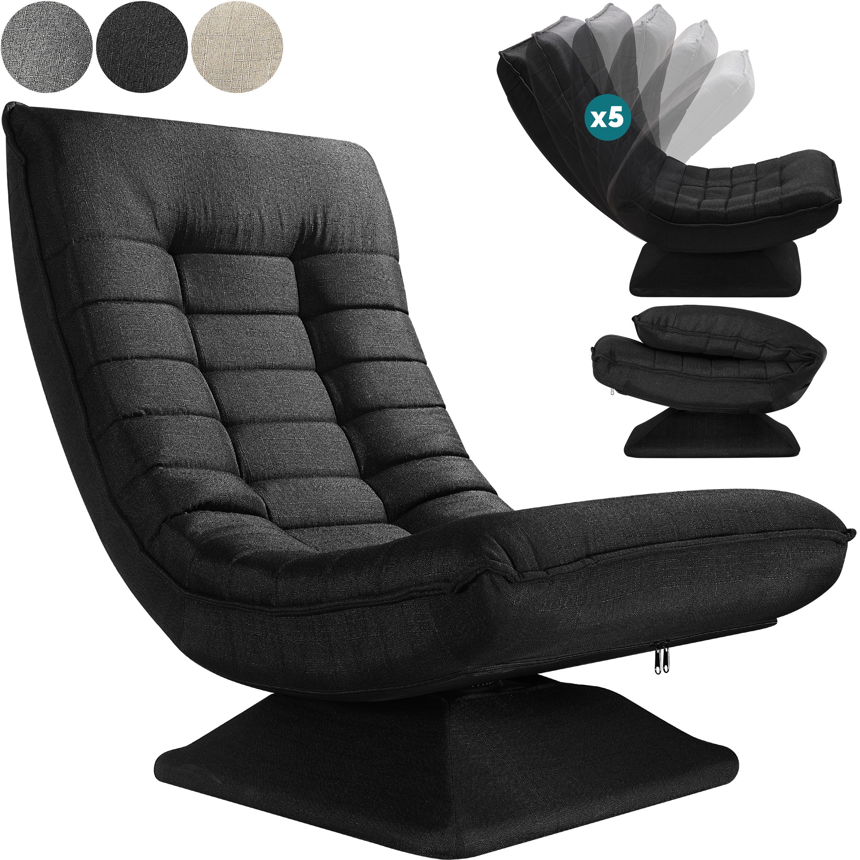 Casaria Relaxsessel verstellbare Lehne Drehbar Klappbar günstig online kaufen