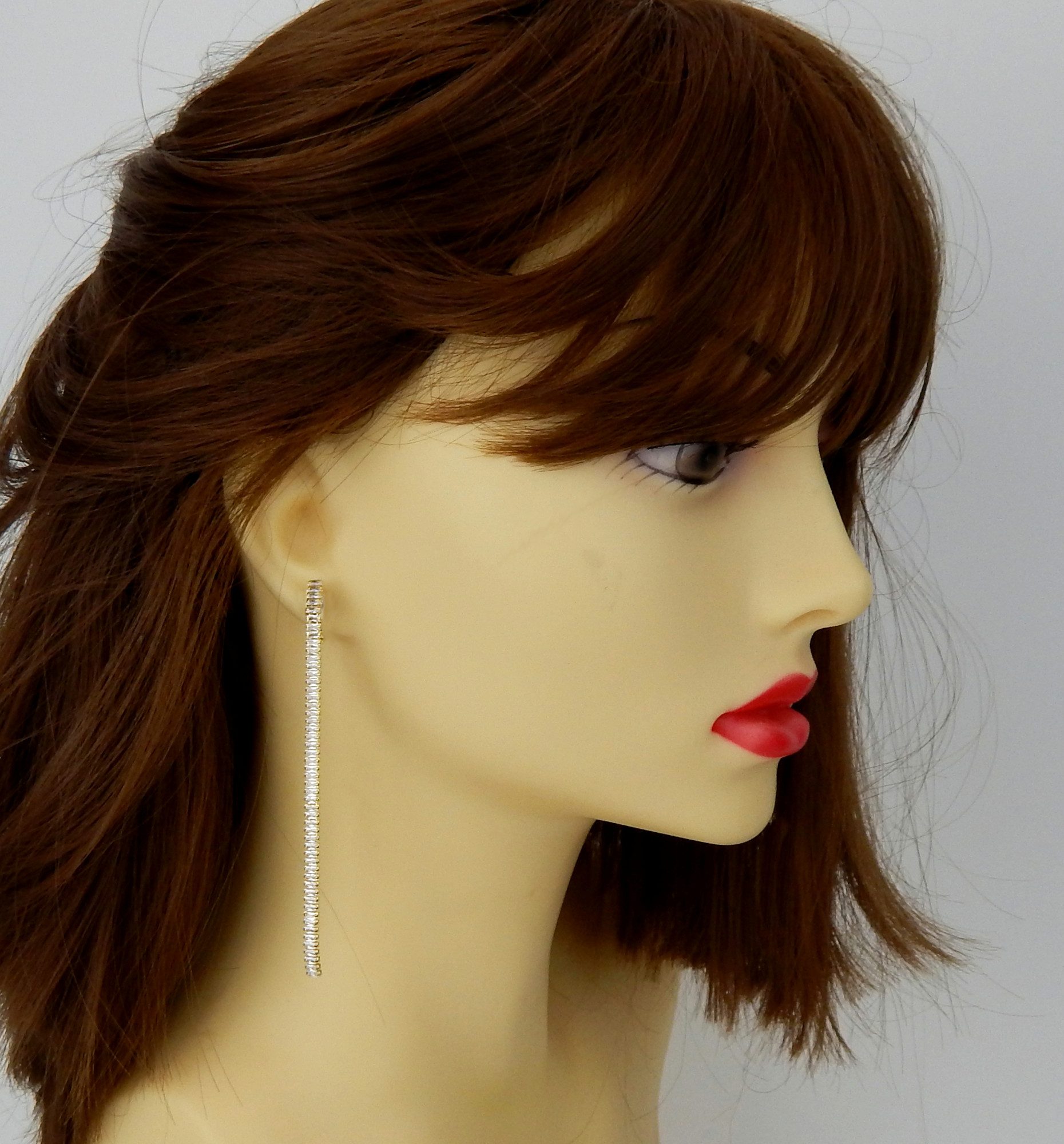 Ella Jonte Paar Ohrclips, lange Strass Glitzer Ohrringe gold oder silber günstig online kaufen