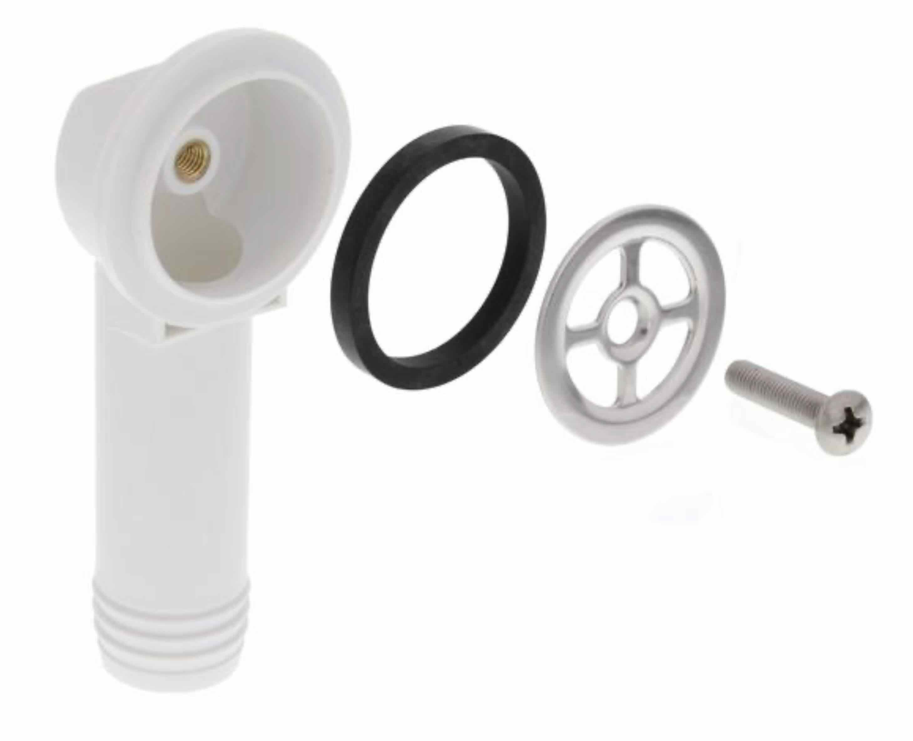 Blanco Einbauspüle BLANCO Überlauf rund komplett mit Ablaufrohr VI, weiß
