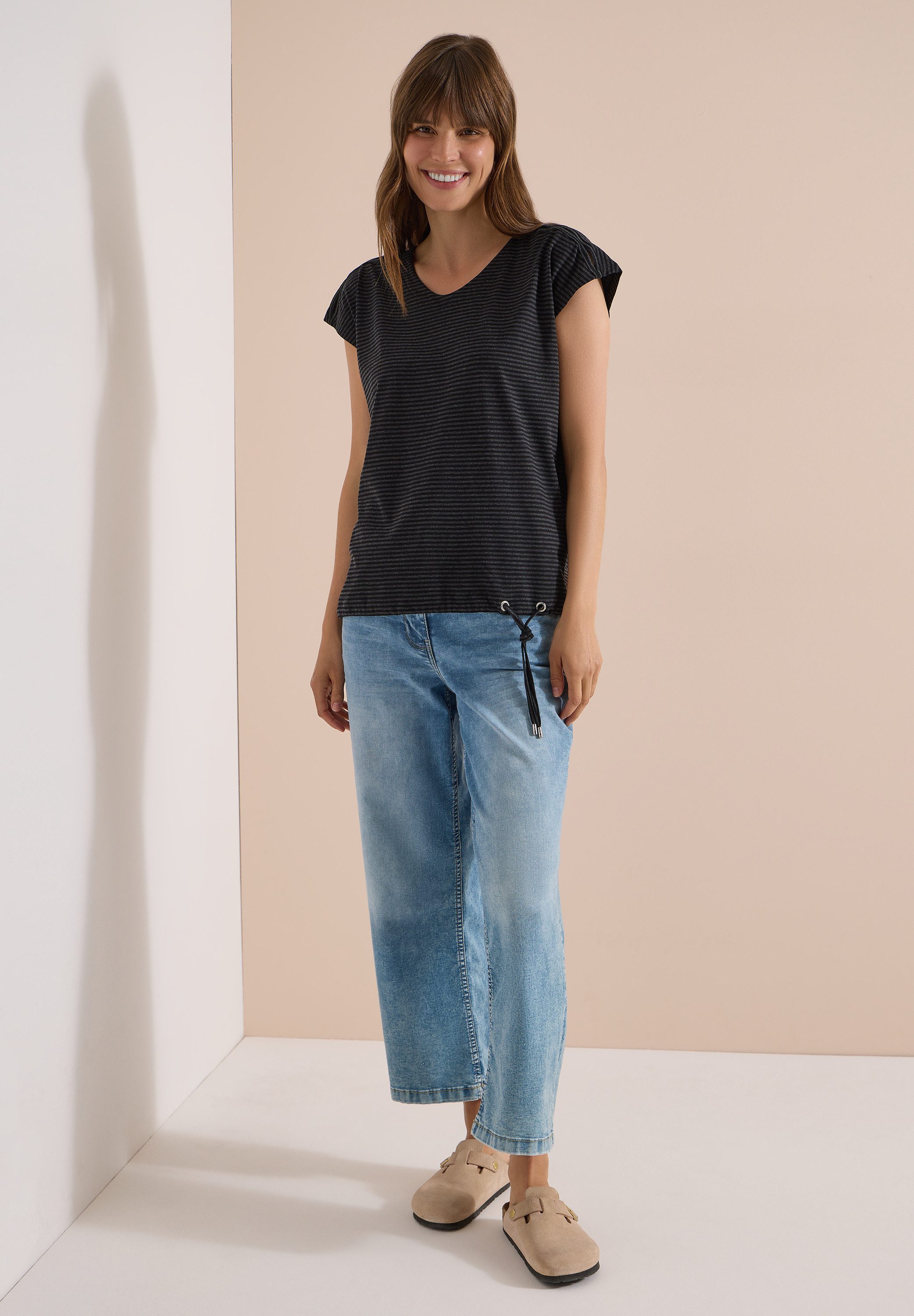 CECIL V-Shirt mit Cut-Out Detail