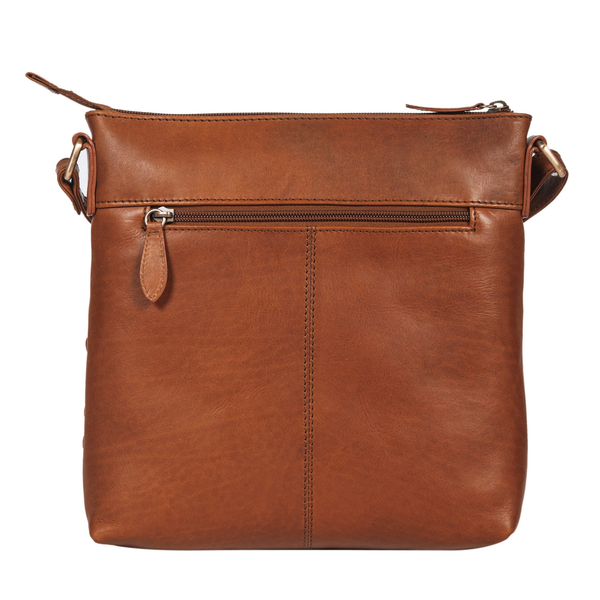 Benthill Umhängetasche Damen Echt Leder Schultertasche Vintage Handtasche geflochtenem Muster, Schultergurt / Umhängegurt Reißverschlussfach – Bild 5 von 5