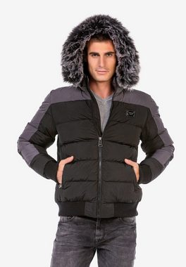 Cipo & Baxx Steppjacke mit gefütterter Kapuze