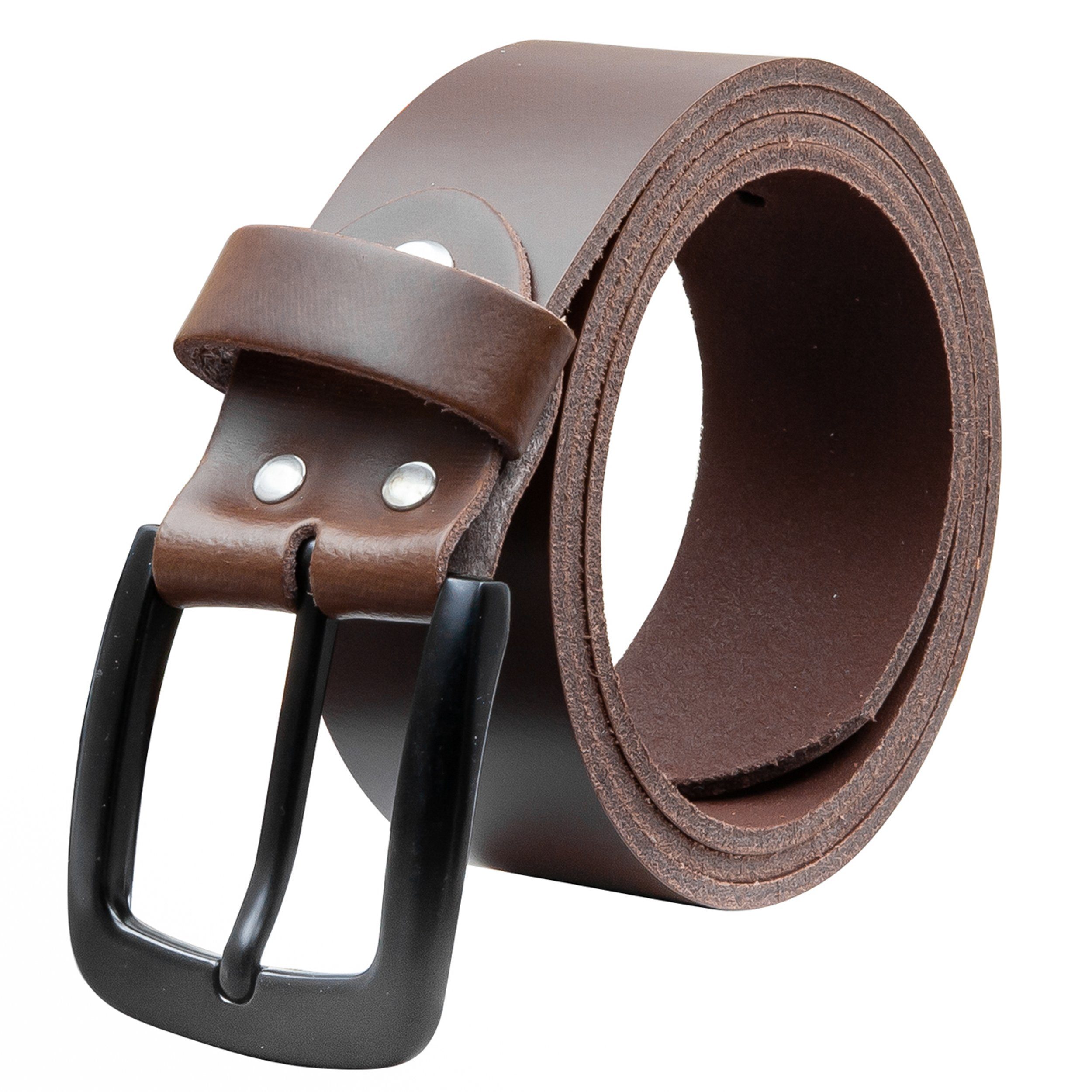 COLOGNEBELT Ledergürtel OM523-PL-Dunkelbraun MADE IN GERMANY, Dunkelbraun K günstig online kaufen