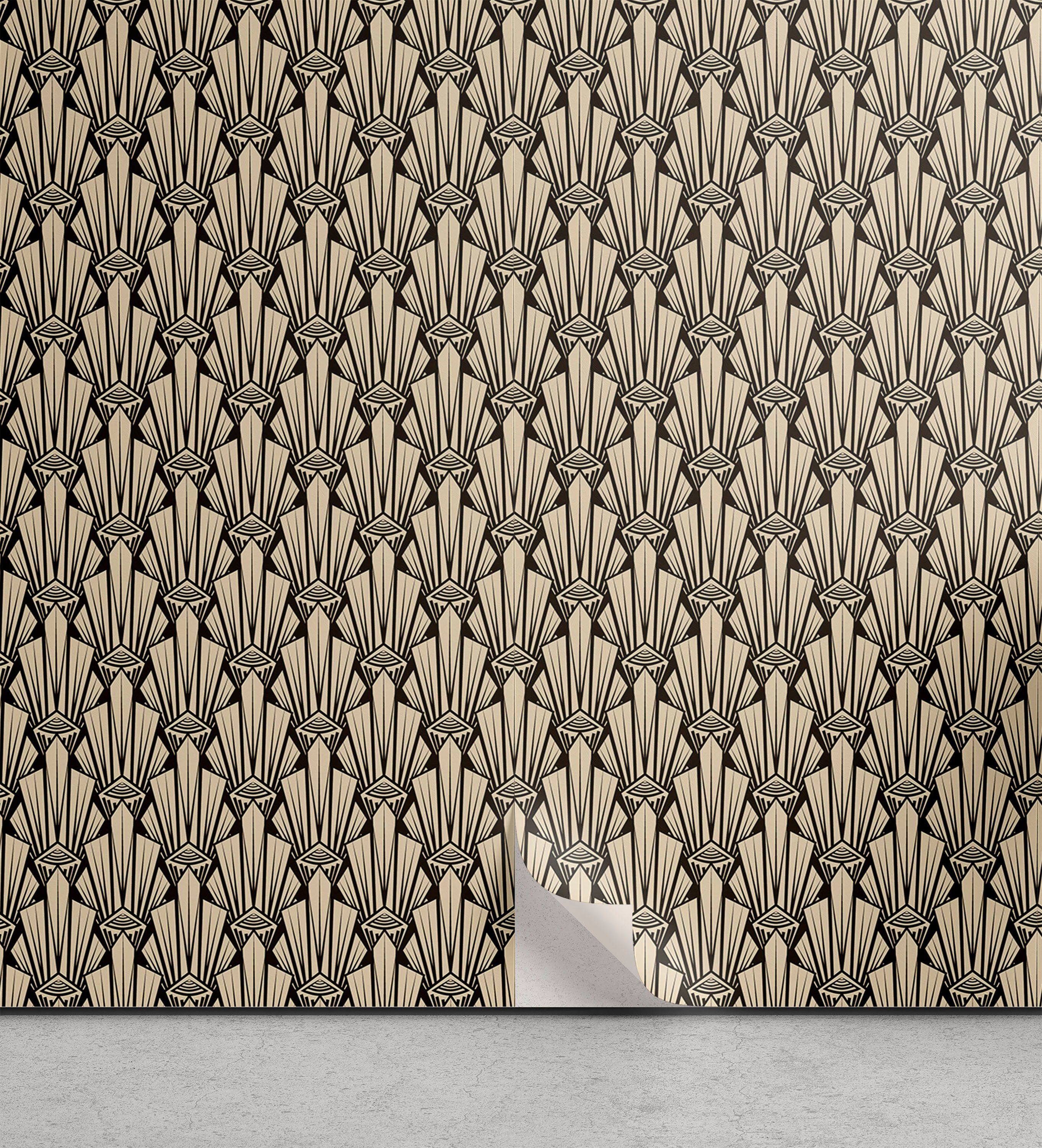 Abakuhaus Vinyltapete selbstklebendes Küchenakzent, Symmetrische Wohnzimmer Deco Sharp Art Abstrakt