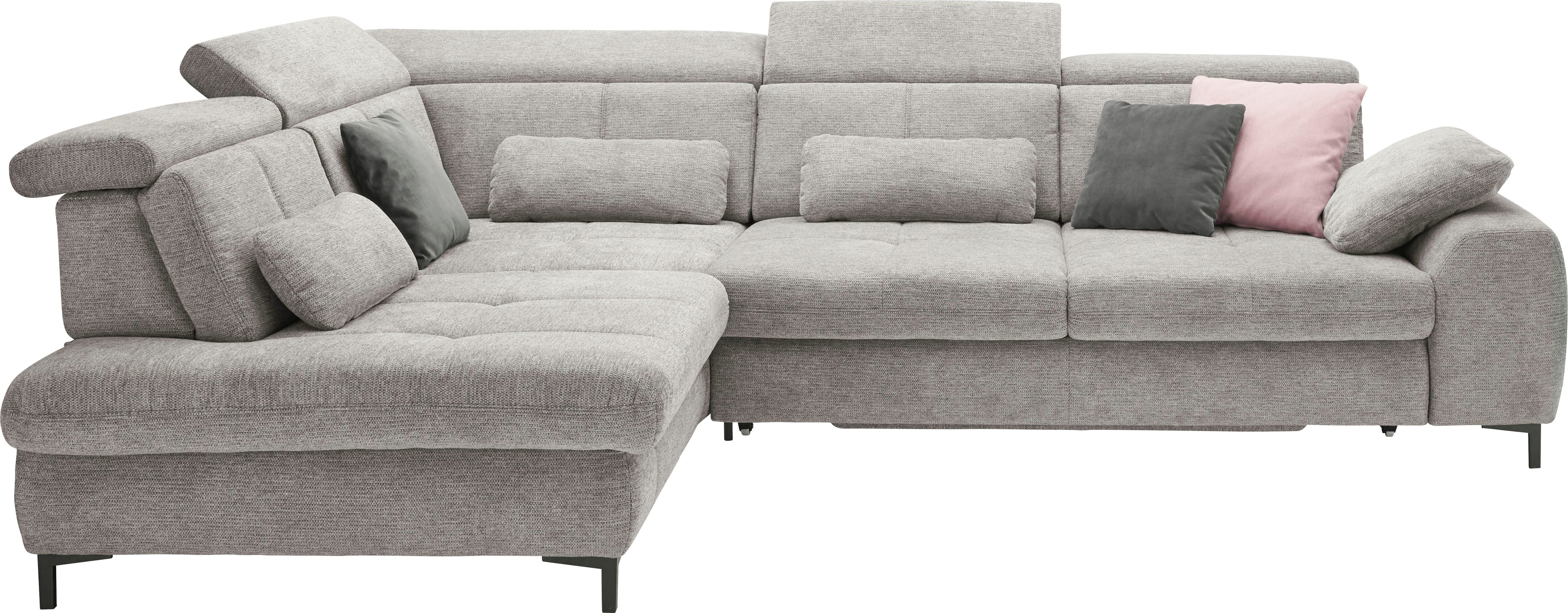 set one by Musterring Ecksofa SO 3400 Sitzhöhe 47cm oder 49cm, Sitztiefe verstellbar, B/T 317/220 cm, Kaltschaumpolsterung, Flachgewebe, whlw. mit Funktionen, Sitzhöhe 47