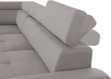 exxpo - sofa fashion Ecksofa Enya, inklusive Kopfteilverstellung, wahlweise Bettfunktion und Bettkasten