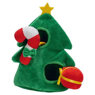 Beeztees Tierkuscheltier Hundespielzeug Xmas HidenSeek Weihnachtsbaum Plüsch grün