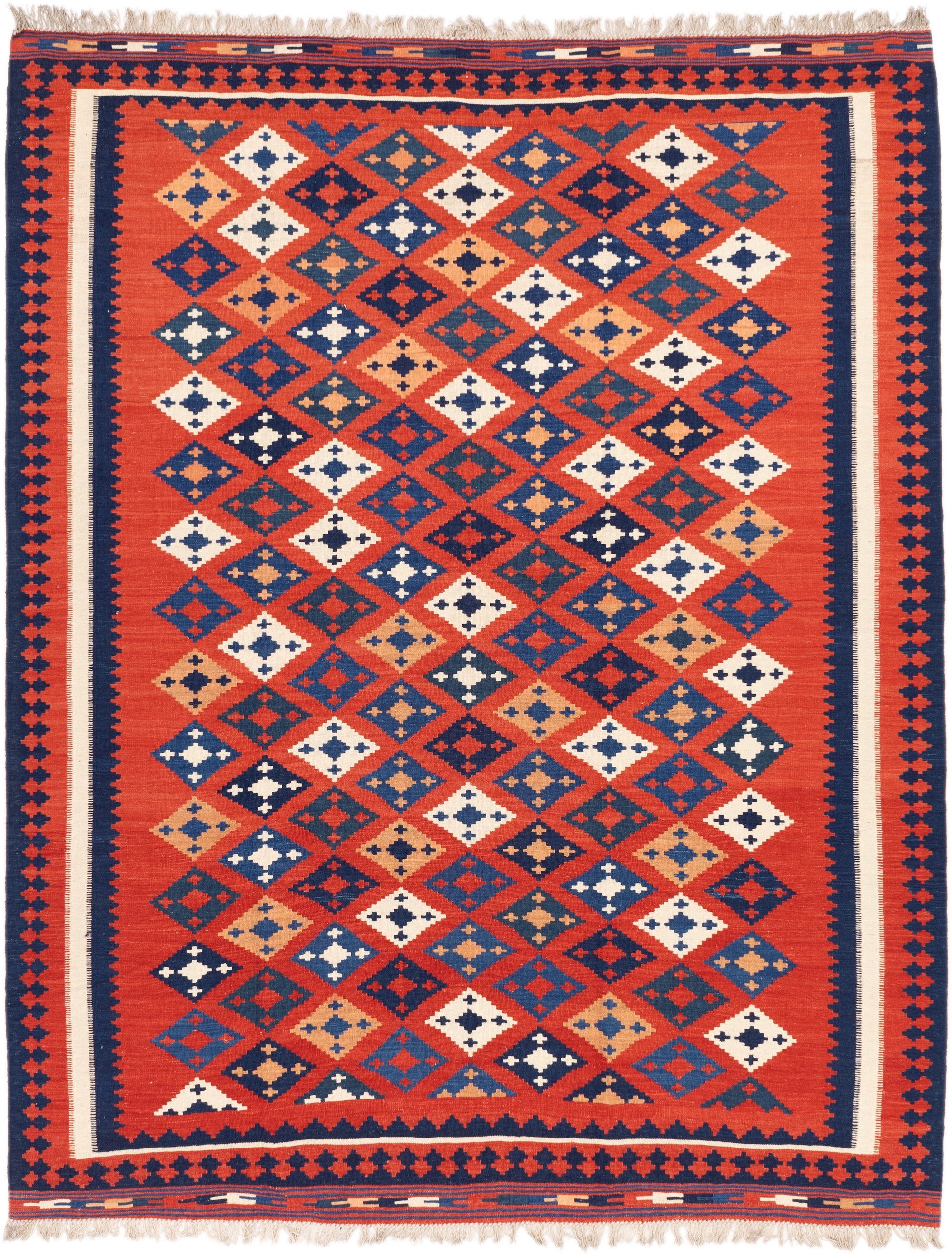 CABBEL Orientteppich Kelim Kashkouli Teppich 240x303 cm handgewebt Wolle Persien Unikat, rechteckig, Höhe: 4 mm, Unikat; handgewebt; beidseitig nutzbar