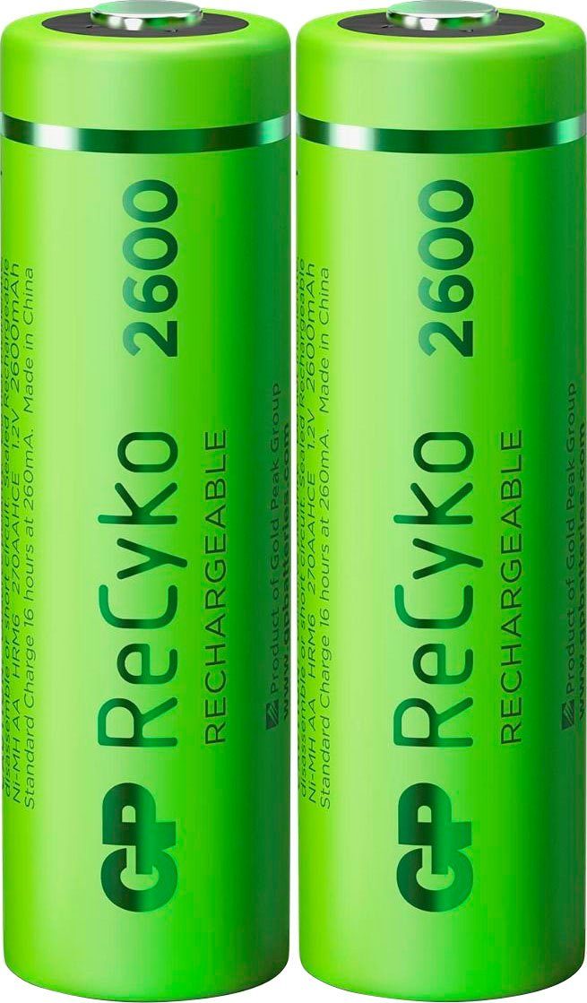 GP Batteries Akku NiMH St) Pack ReCyko GP 2er Akku 2600 1,2V mAh mAh (2 2600 AA AA