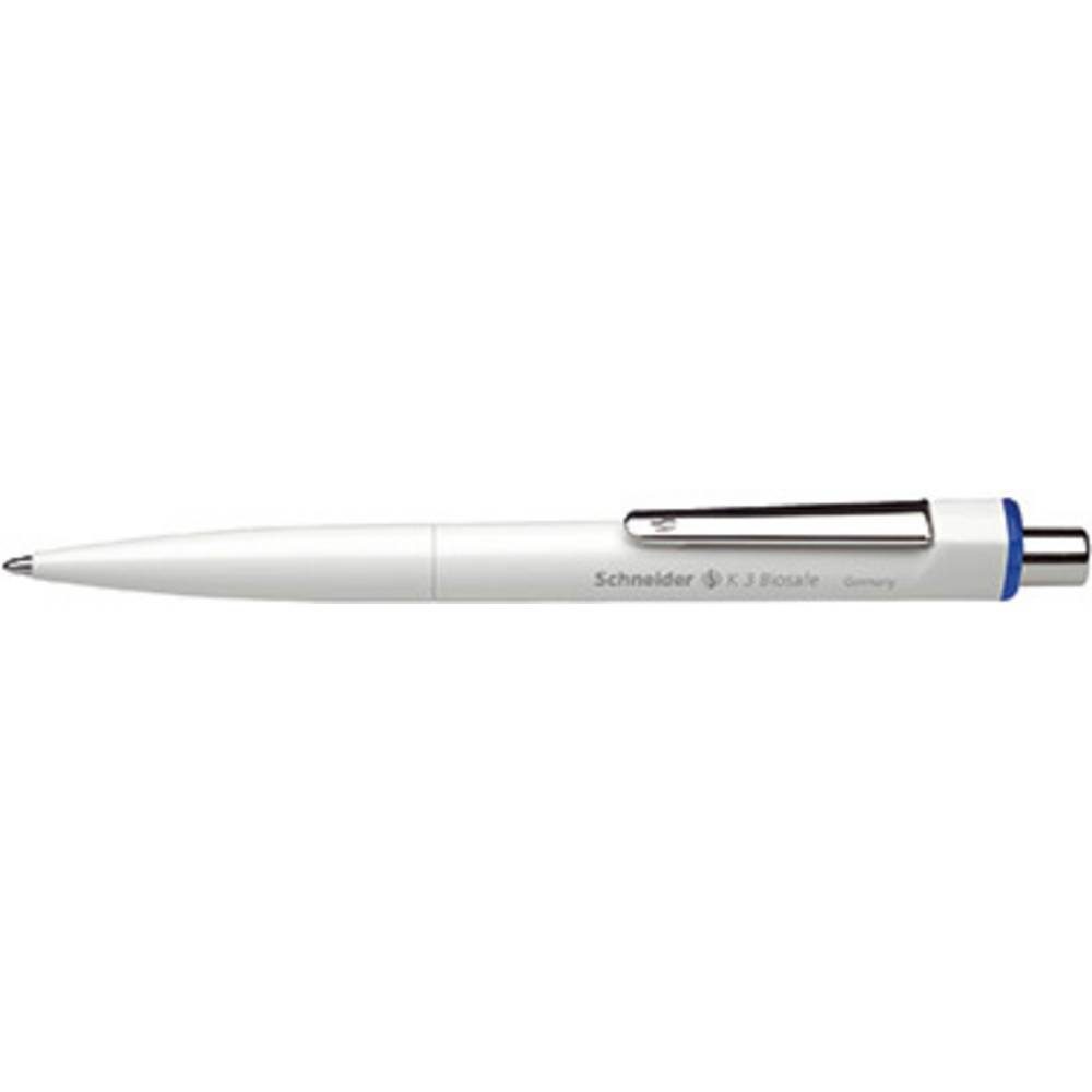 Schneider Druckkugelschreiber Kugelschreiber 0.6 mm Schreibfarbe weiß/blau