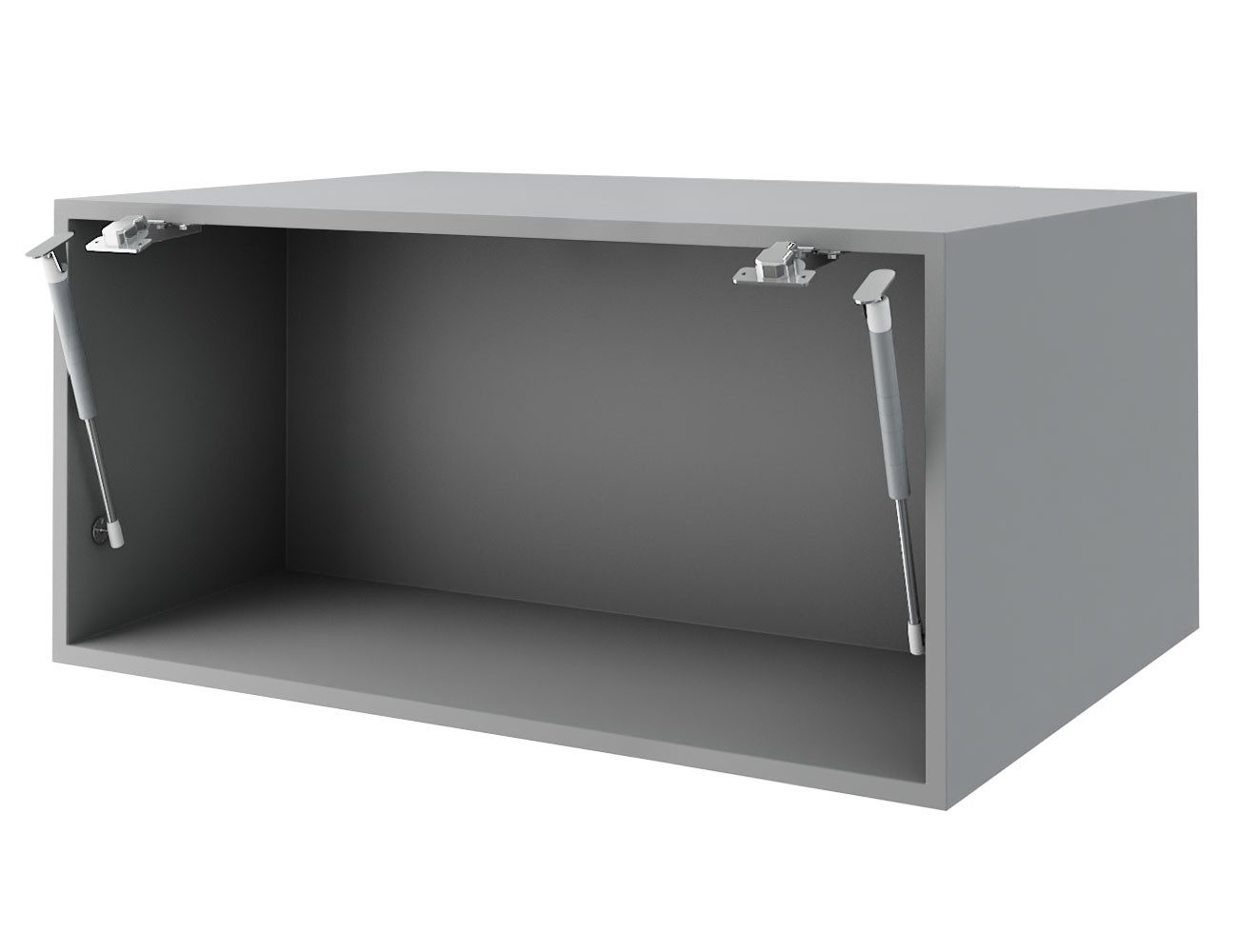 Feldmann-Wohnen Klapphängeschrank Bari (W6B/90, 1 Klappe mit Gasdruckdämpfer, innen 1 Fach, 1-St., moderne Kassettenoptik, lackierte Fronten) 90x59x36cm Eiche Artisan / RAL 4009 pastellviolett