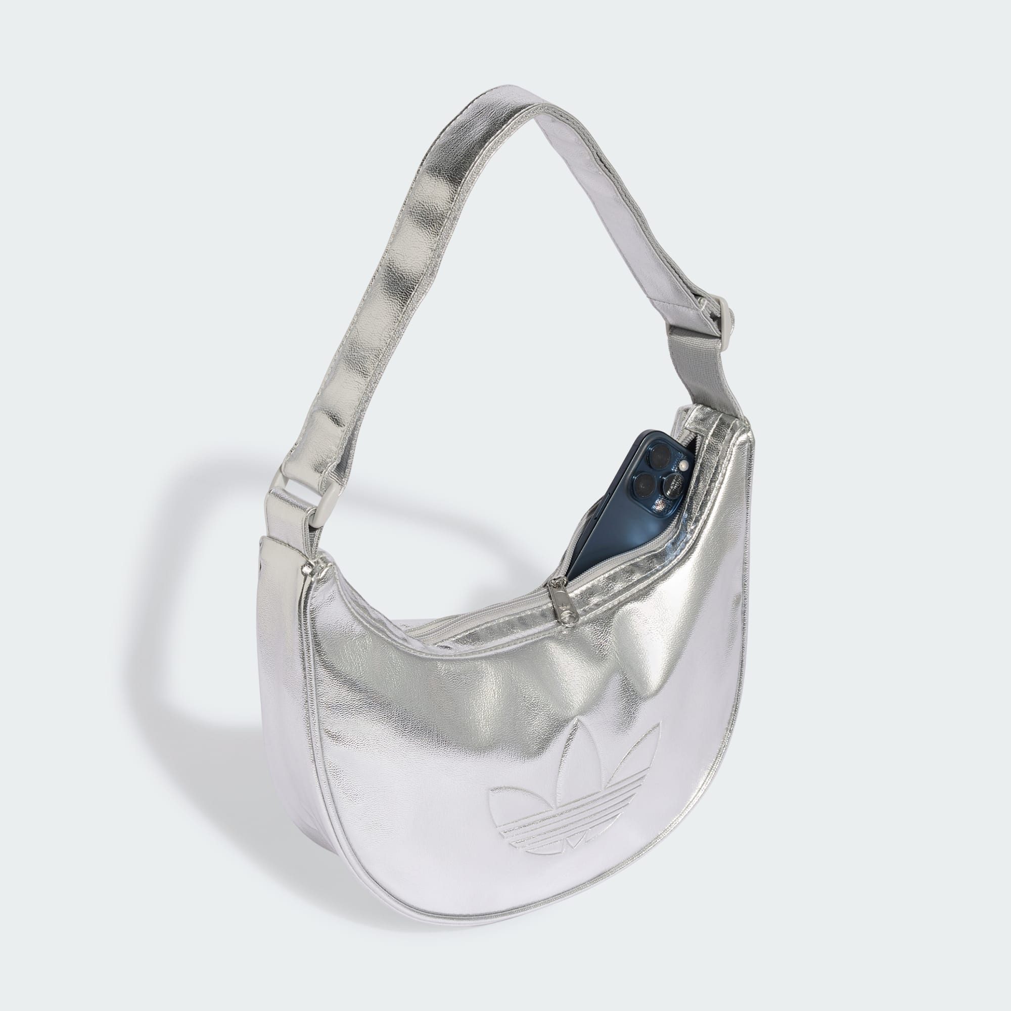 adidas Originals Schultertasche ADICOLOR TASCHE, METALLIC-PU, HALBMONDFÖRMIG (1-tlg)