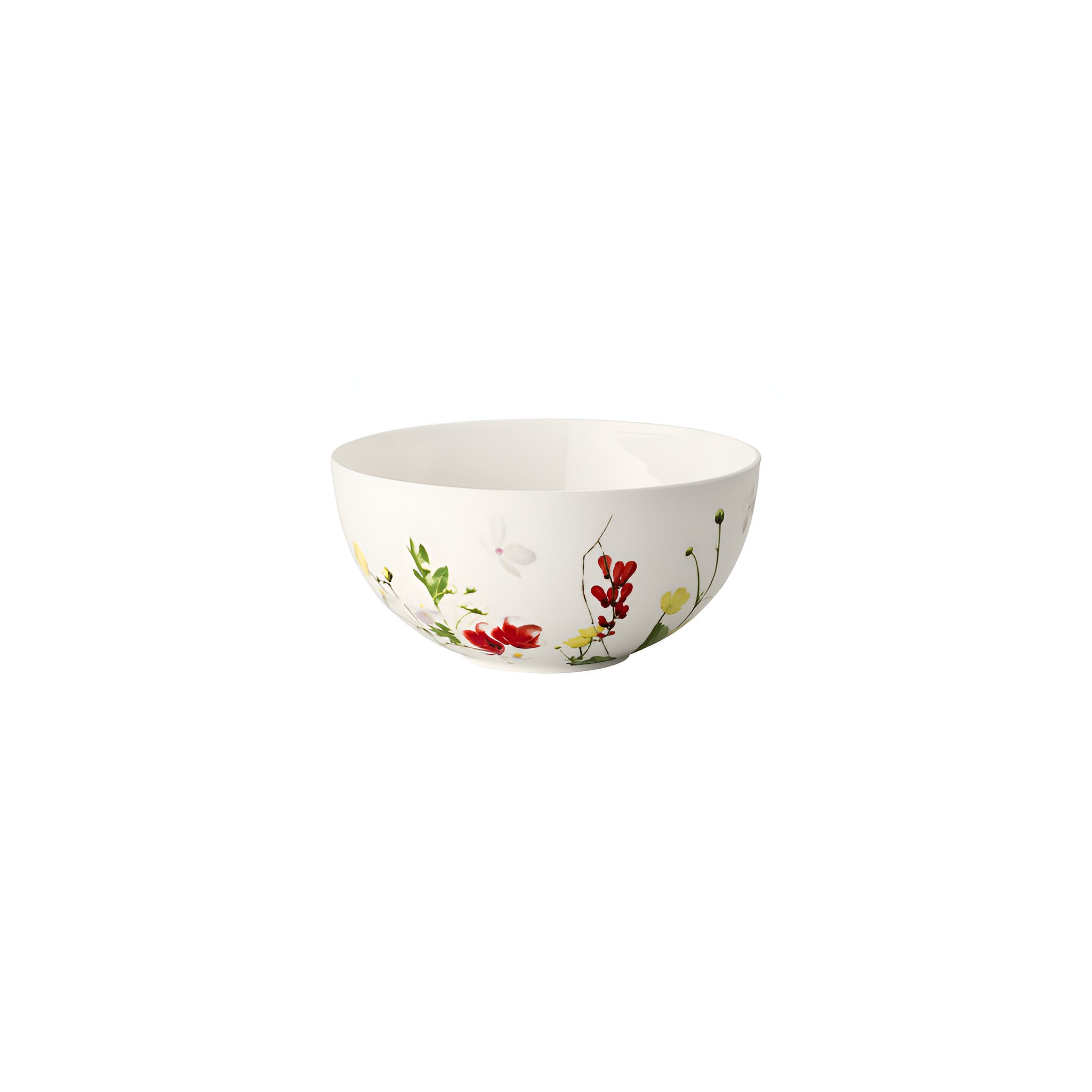 Rosenthal Müslischale Müslischale 15 cm - BRILLANCE FLEURS SAUVAGES, BONE CHINA, (Einzelartikel), Lebensmittelkontaktsicher + Mikrowellengeeignet + Spülmaschinenfest
