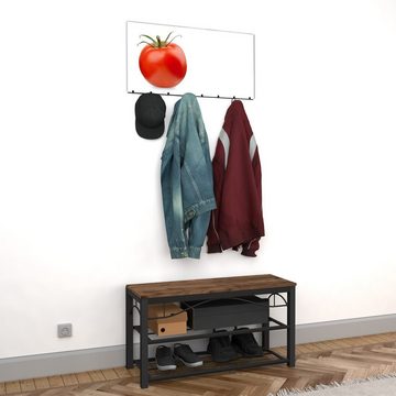 Primedeco Garderobenpaneel Magnetwand und Memoboard aus Glas Tomate