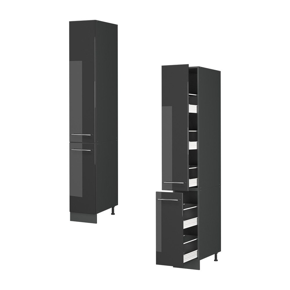Vicco Hochschrank Fame-Line, Anthrazit Hochglanz/Anthrazit, 30 cm (1-St) – Bild 5 von 5