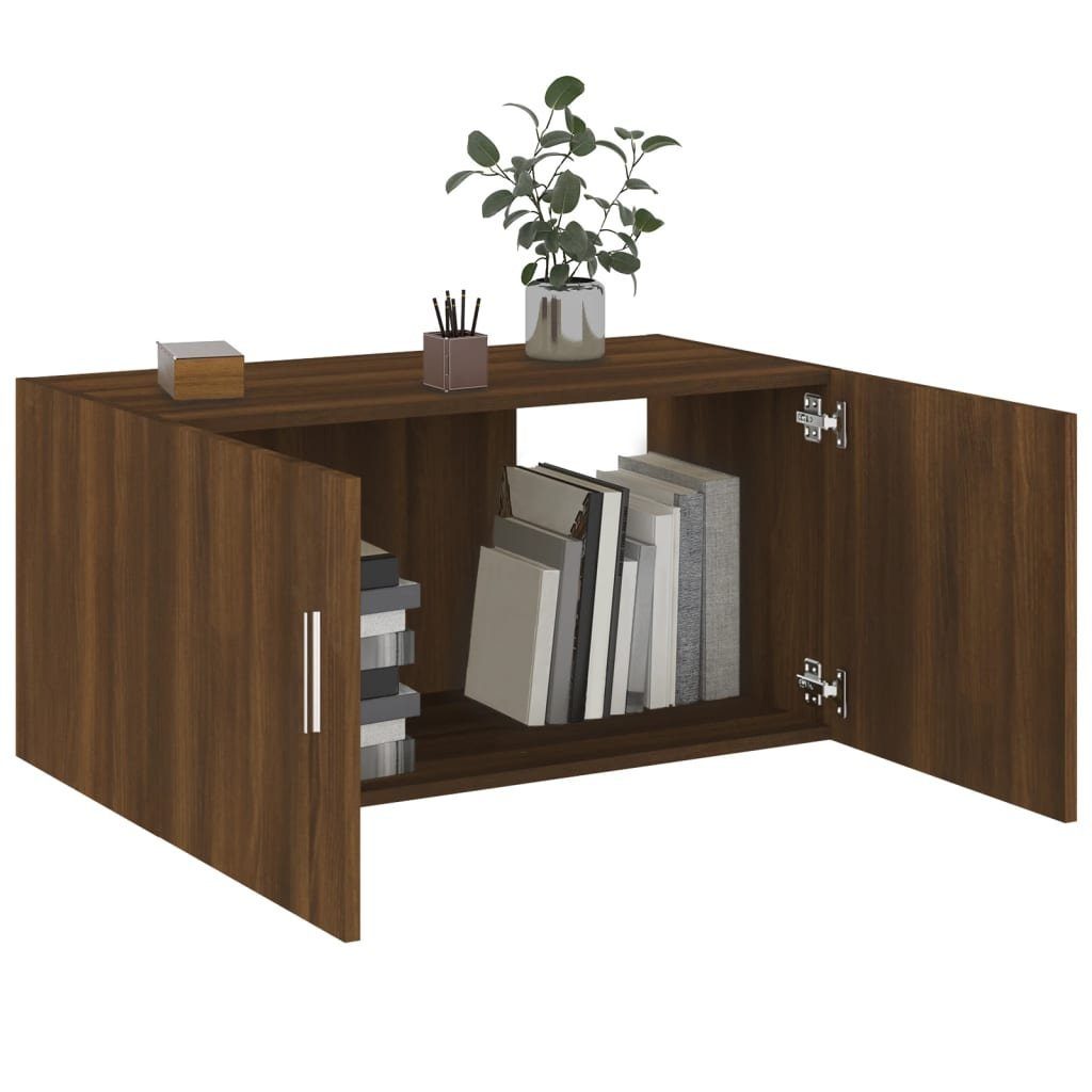 cm Braun 1-tlg. Regal Holzwerkstoff, Eichen-Optik Braune Wandschrank Eiche vidaXL 80x39x40