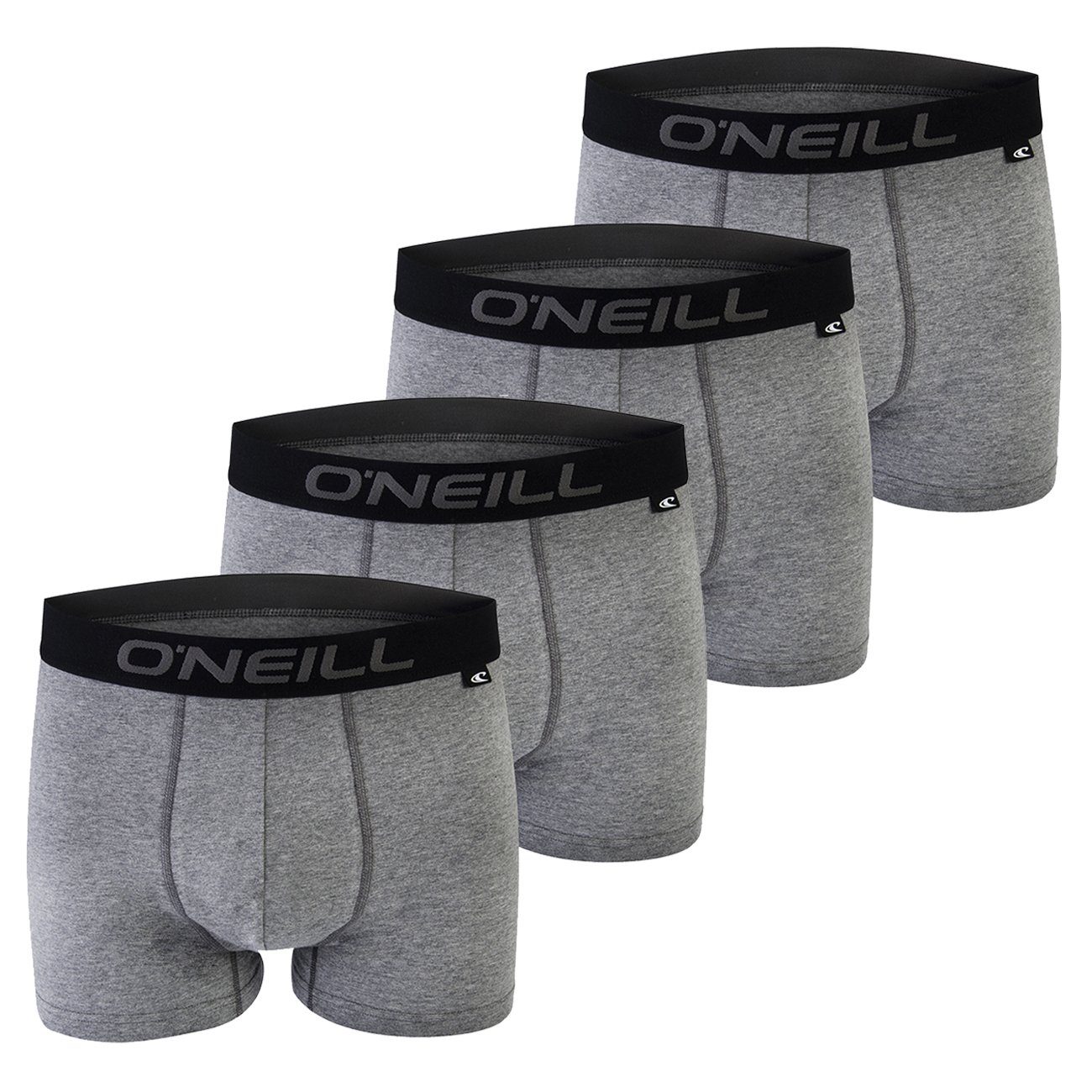 O'Neill Boxershorts Men boxer O'Neill plain Multipack (4-St) mit Logo Webbund 4x Antracite (6868P)