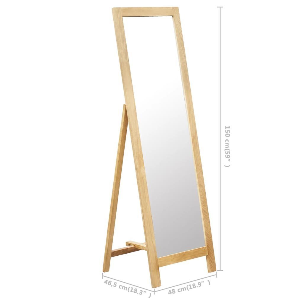 Massivholz Standspiegel 46,5 vidaXL (1-St) Spiegel cm x 150 x Eiche 48