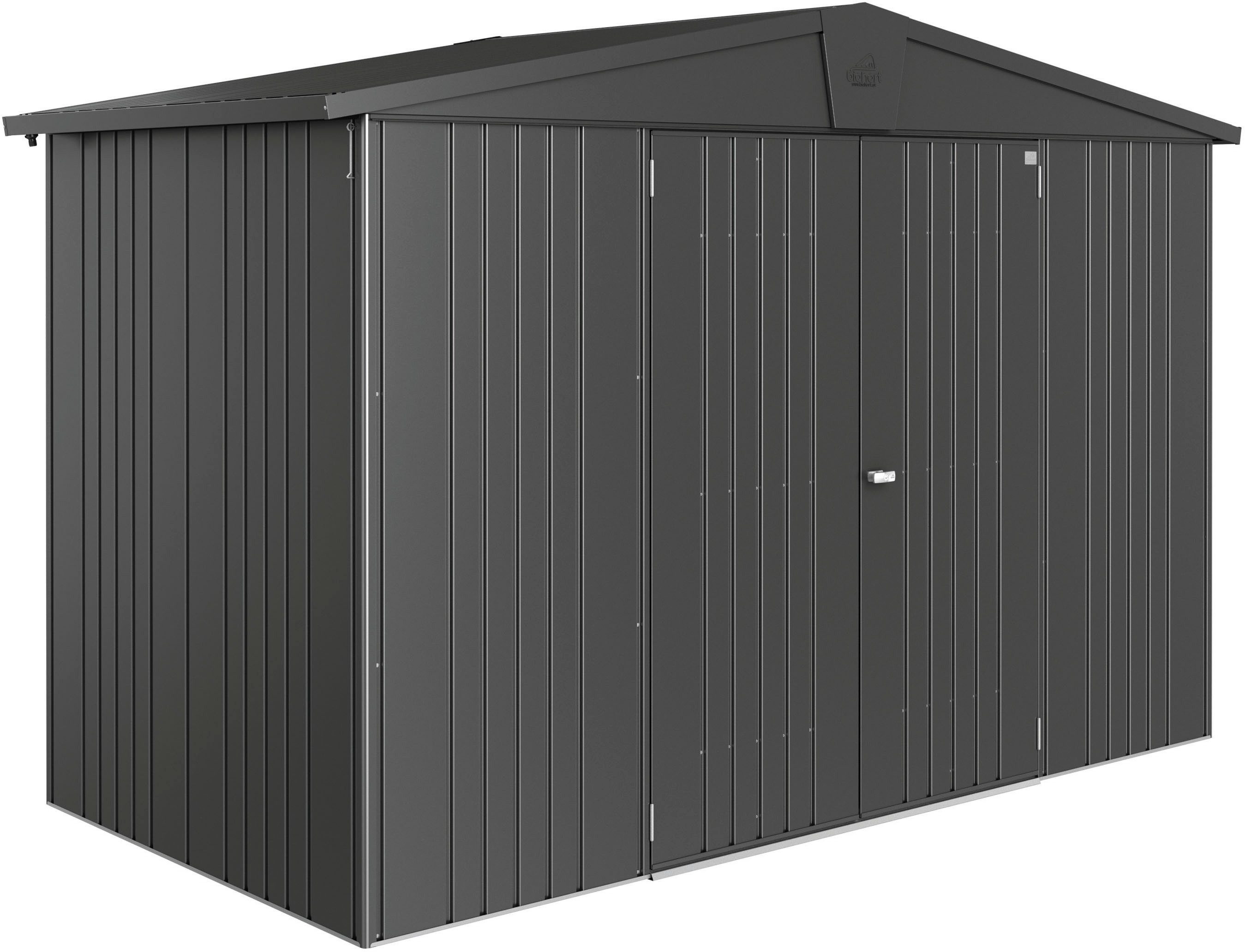 Biohort Gerätehaus Europa Gr. 4A, verschiedene Farben, BxT: 316x156 cm, Qualitäts-Geräteschuppen aus Metall