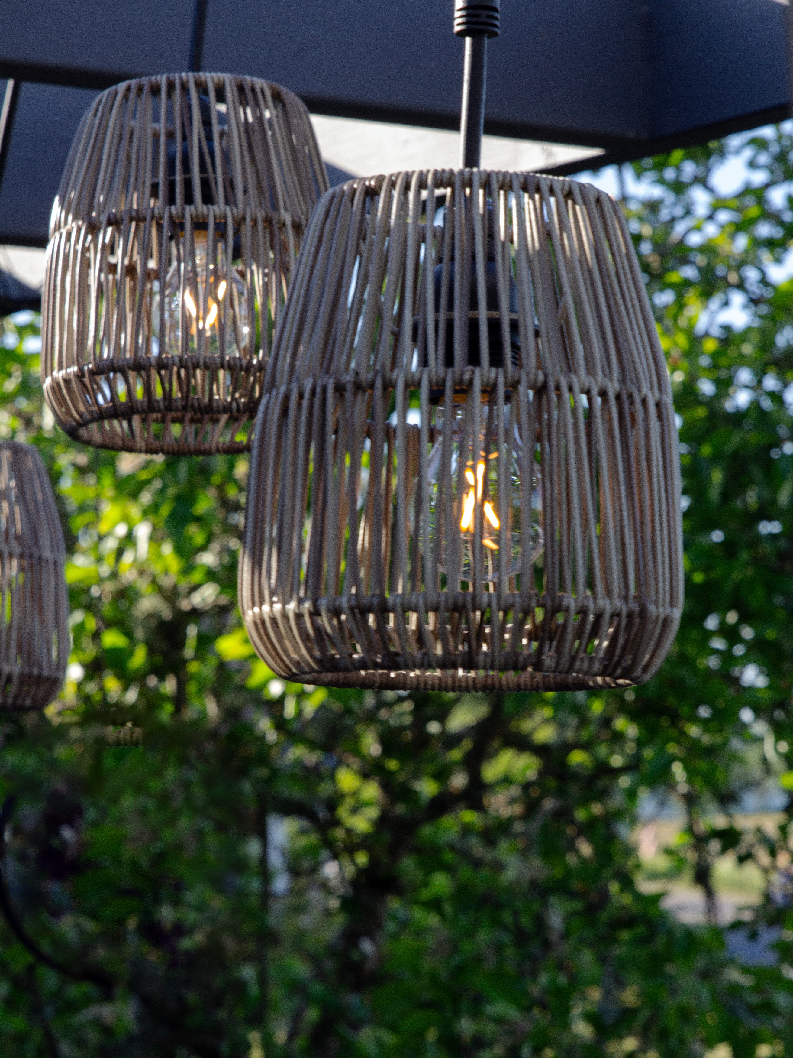PR Home Pendelleuchte Saigon Outdoor Polyrattan, ohne Leuchtmittel, Hängeleuchte E27