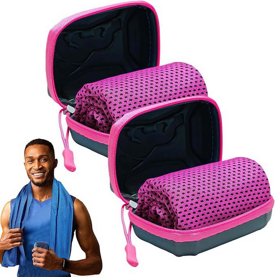 nsihing Sporthandtuch 2 Pack Kühltuch Mit Aufbewahrungsbox, 80x30cm Handtuch, (2-St)