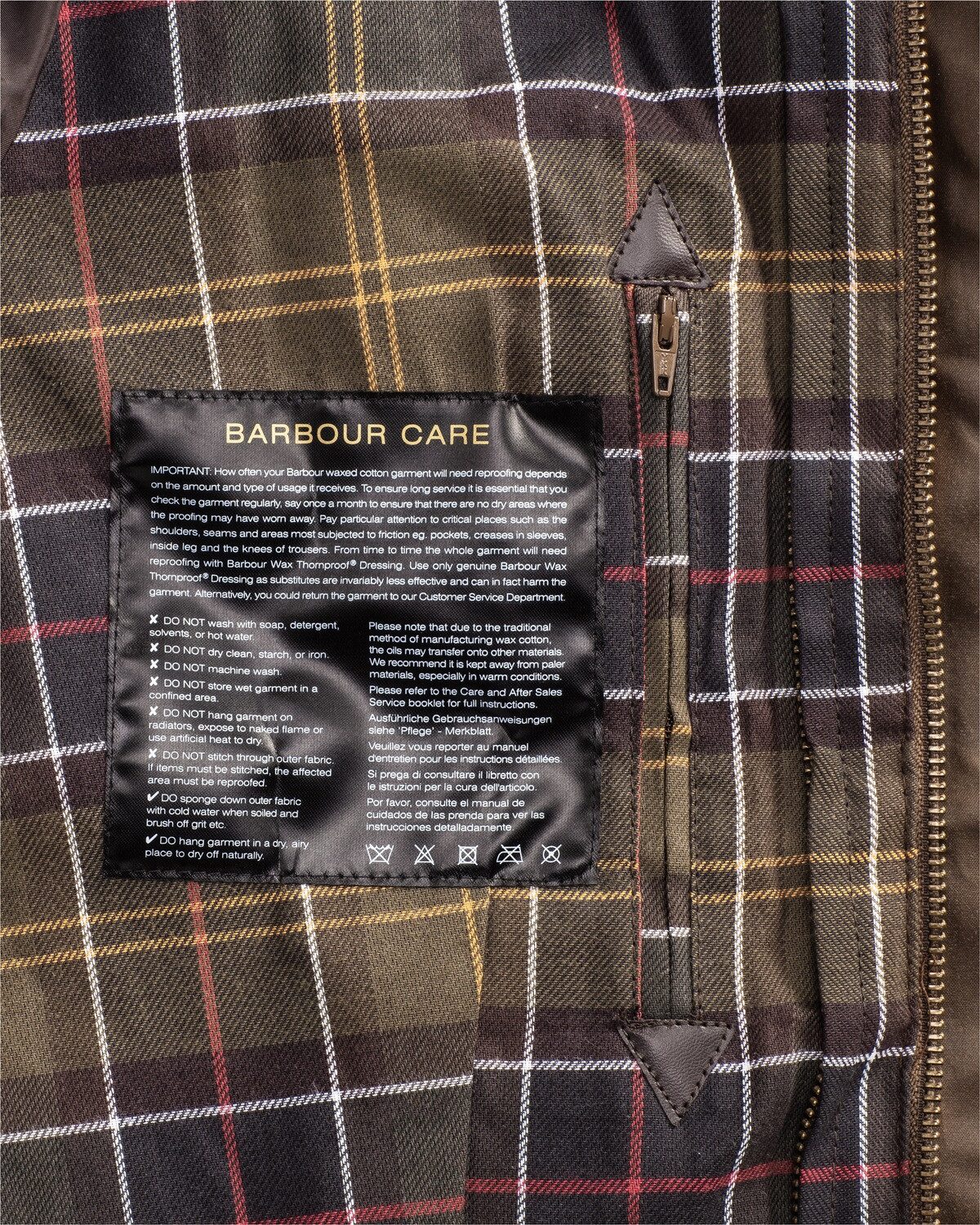 Barbour Allwetterjacke Wachsjacke Beadnell Tartan