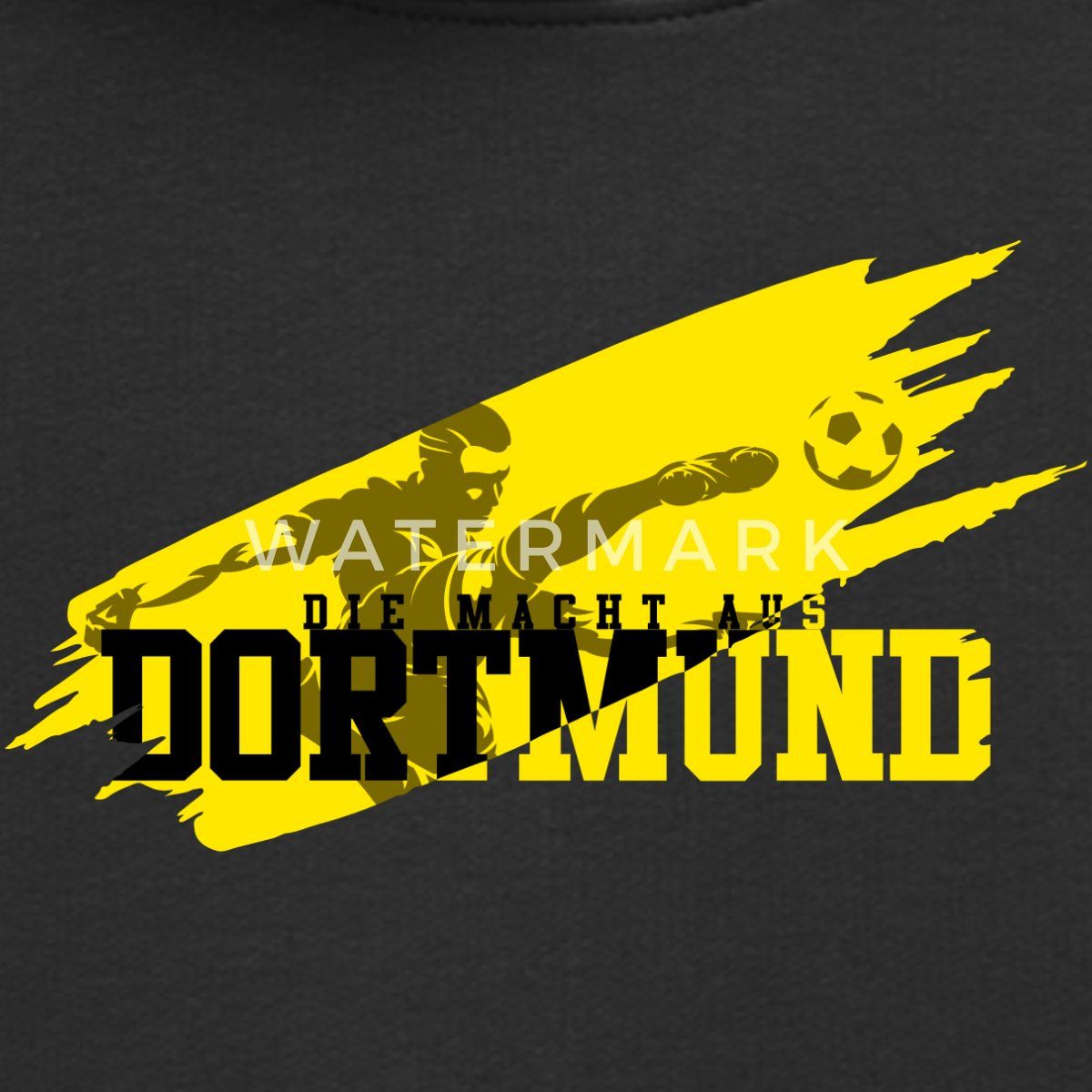 Spreadshirt Hoodie Die Macht Aus Dortmund Schwarz-Gelb Fußball Fan Kinder Premium Hoodie (1-tlg)