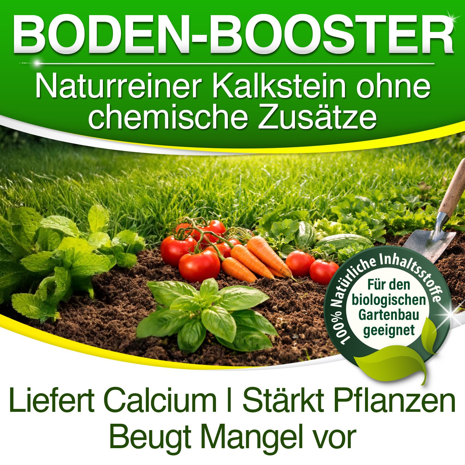 DÜNGEMEISTER Rasenkalk hochwertiger Rasen- & Gartenkalk 10/20/30kg, zur pH-Optimierung und Bodenverbesserung