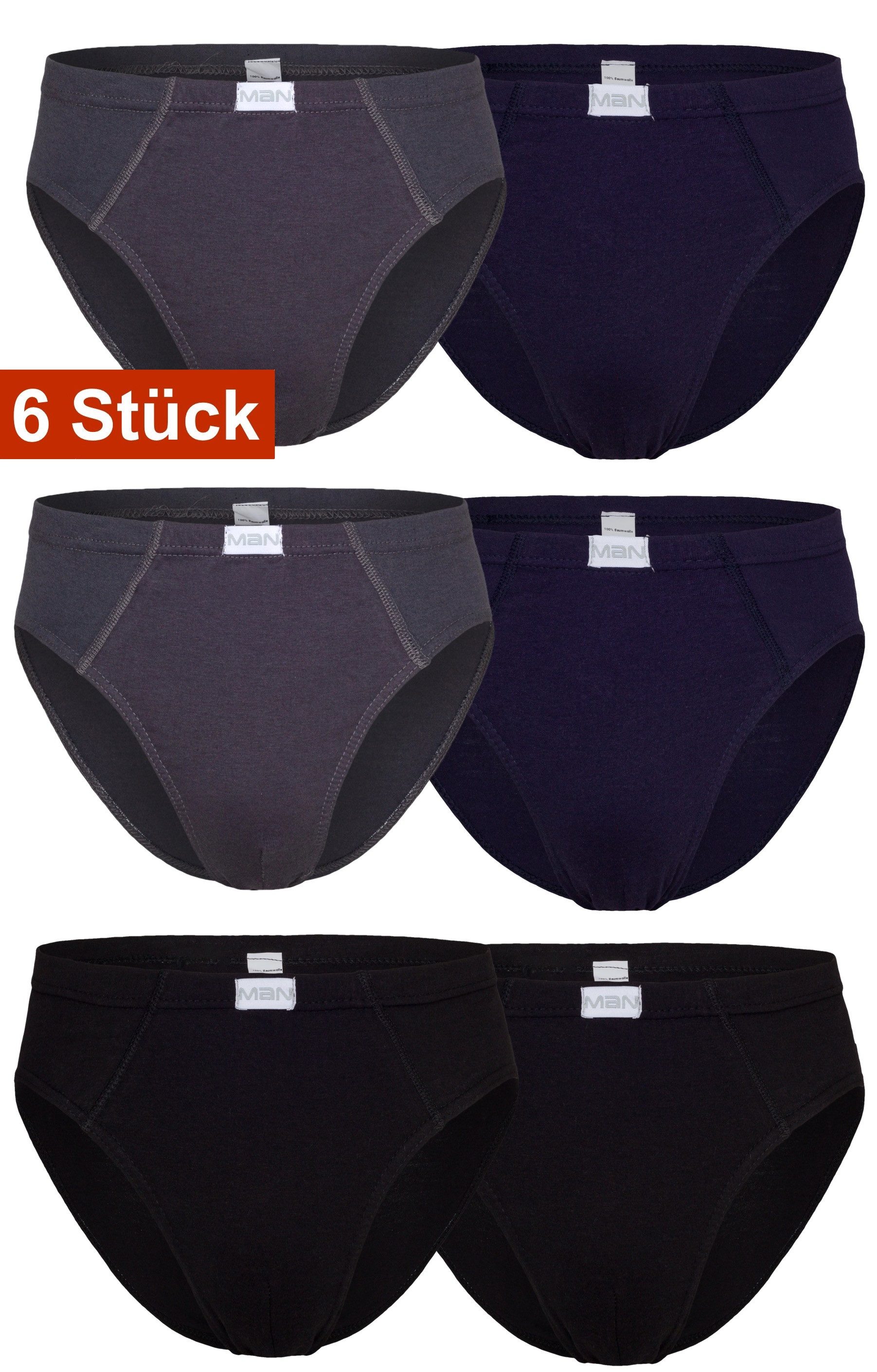 Slip Herren Sportslip Unterhose Schlüpfer Slip bunt Baumwolle ohne Eingriff