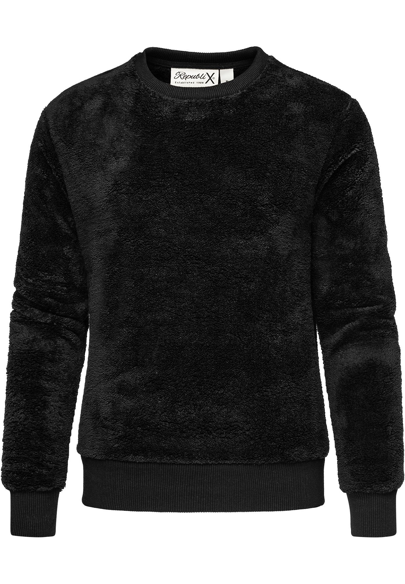 REPUBLIX Sweatshirt LUNA Damen Teddy Pulli Sweatjacke Plüsch Hoodie Pullover