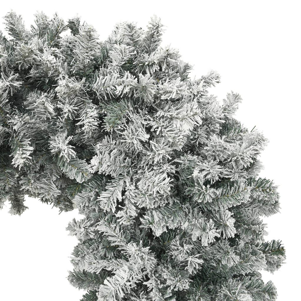 DOTMALL vidaXL Künstlicher Weiß und 240 Weihnachtsgirlande Beschneit cm grün Weihnachtsbaum