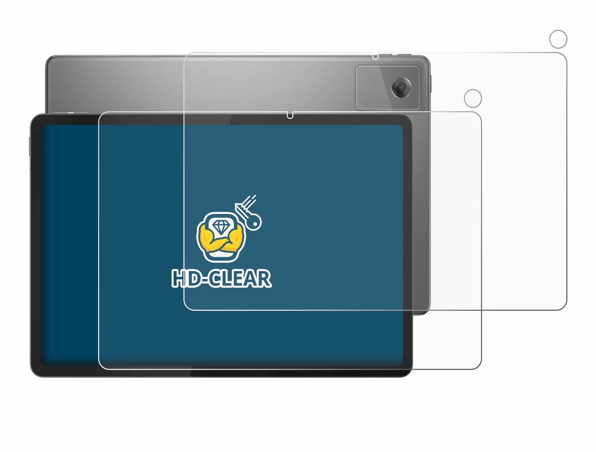 BROTECT Displayschutzfolie Schutzfolie für Lenovo Tab K12 ZAGJ0153SE (Display+Kamera), 2 Stück, Displayschutz Schutz Folie Klar Transparent