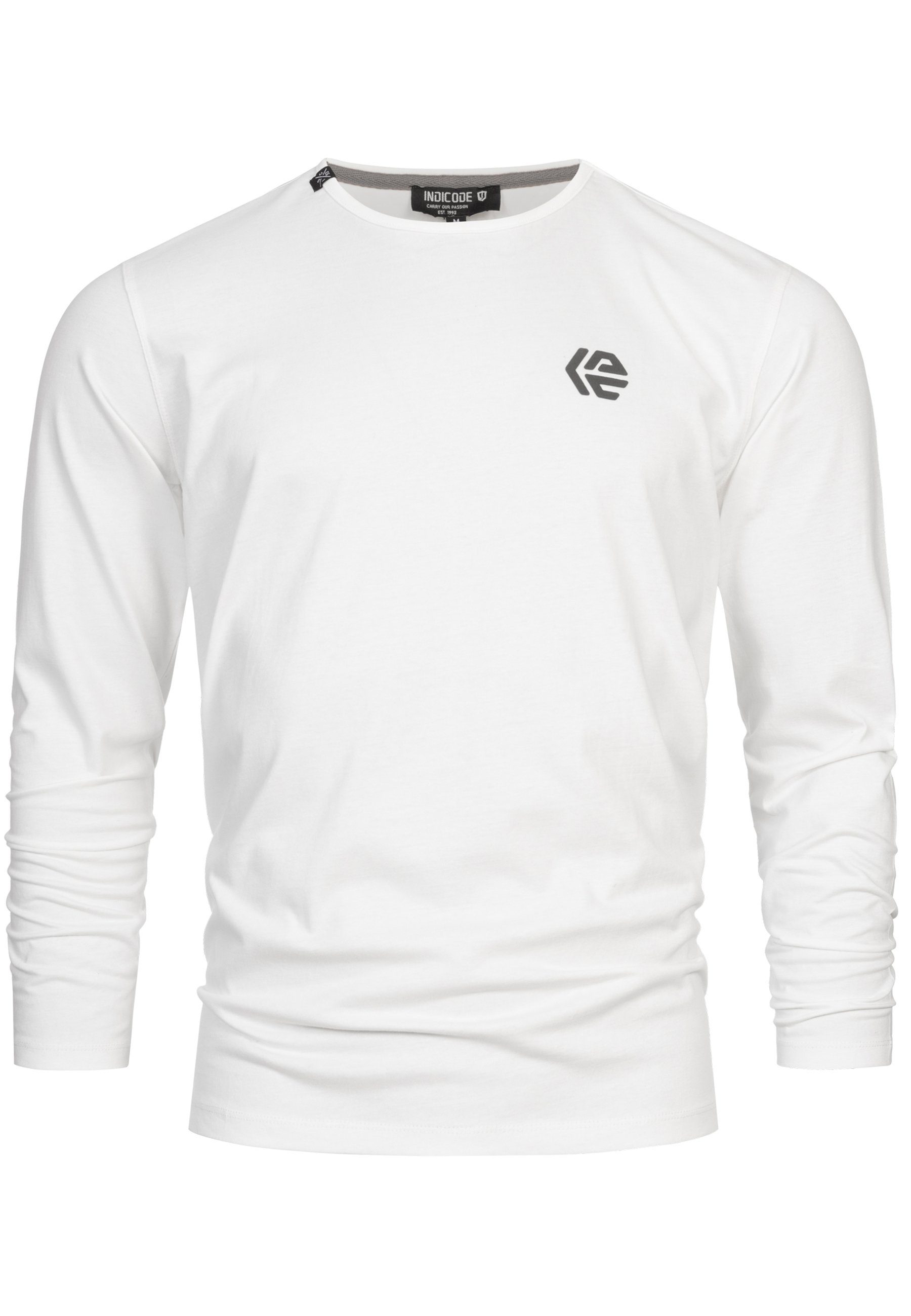 Indicode Langarmshirt INTrense 100% Baumwolle günstig online kaufen