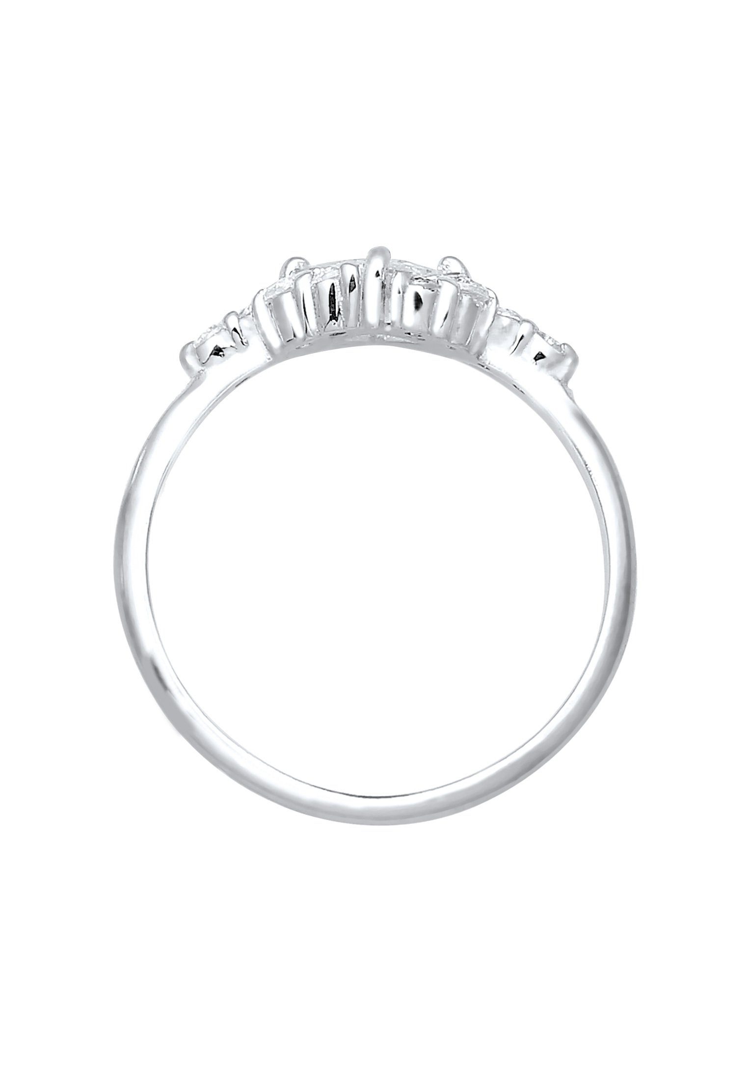Elli Premium Verlobungsring Verlobungsring Zirkonia Weiß 925 Sterling Silber