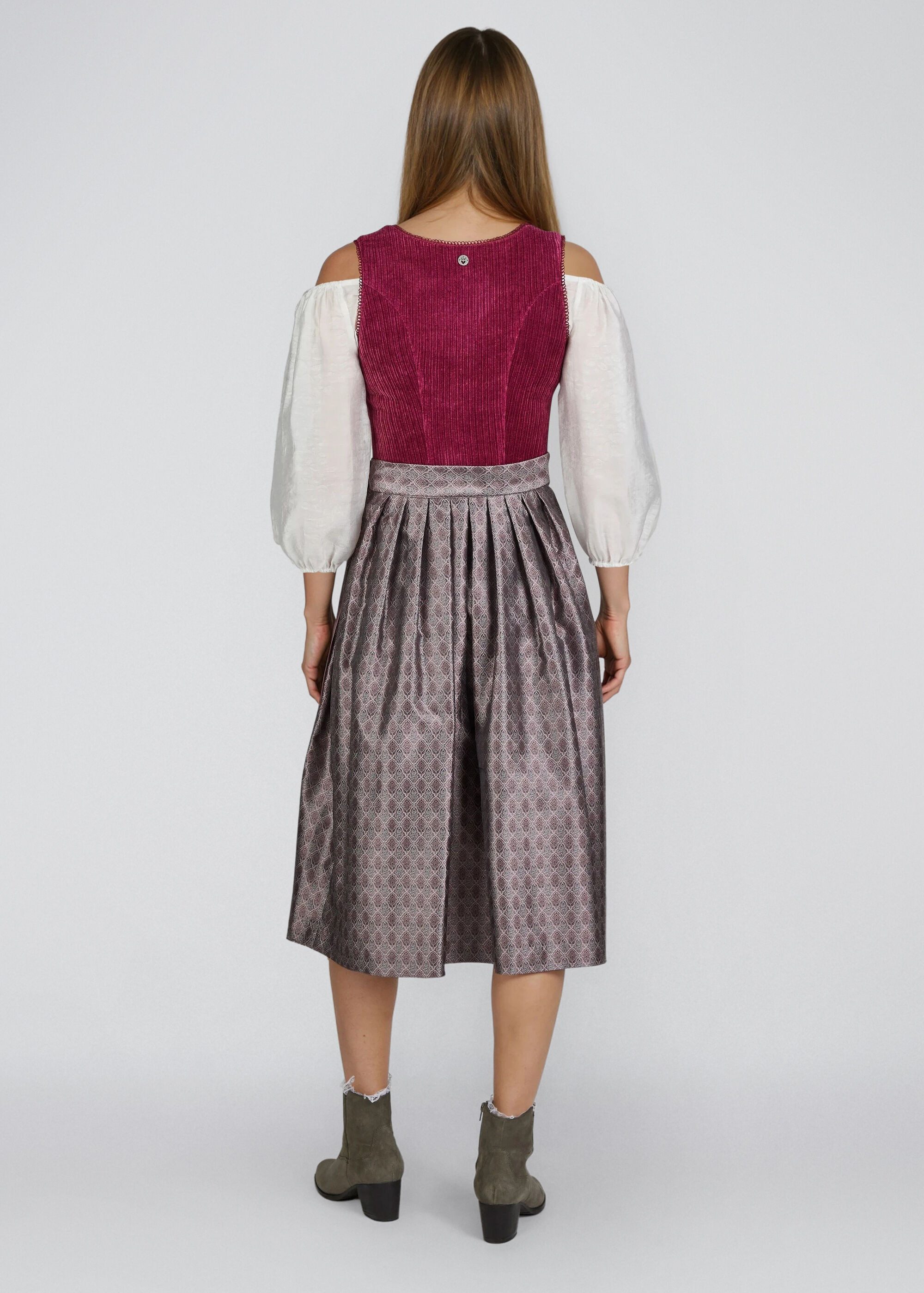 Spieth & Wensky Dirndl Hildor (1-tlg) samtiges Cordoberteil