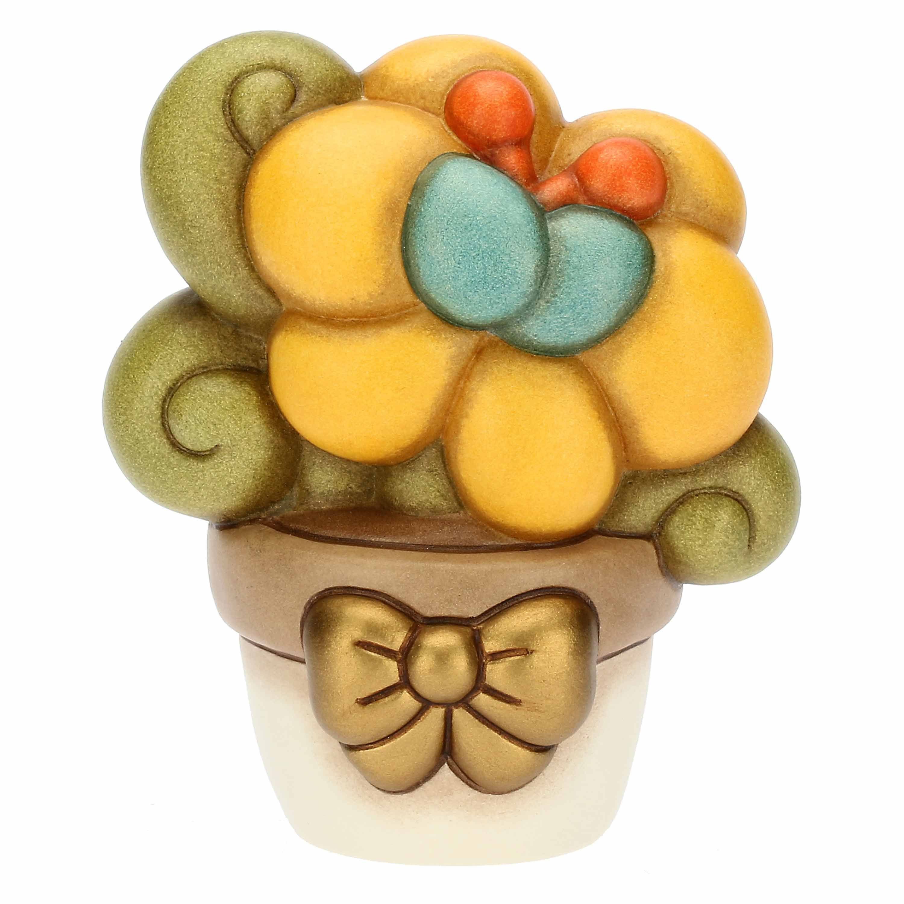 THUN SpA Dekofigur THUN Figur 'Vase mit Pflanze gelb, mittel' 2023 | Dekofiguren