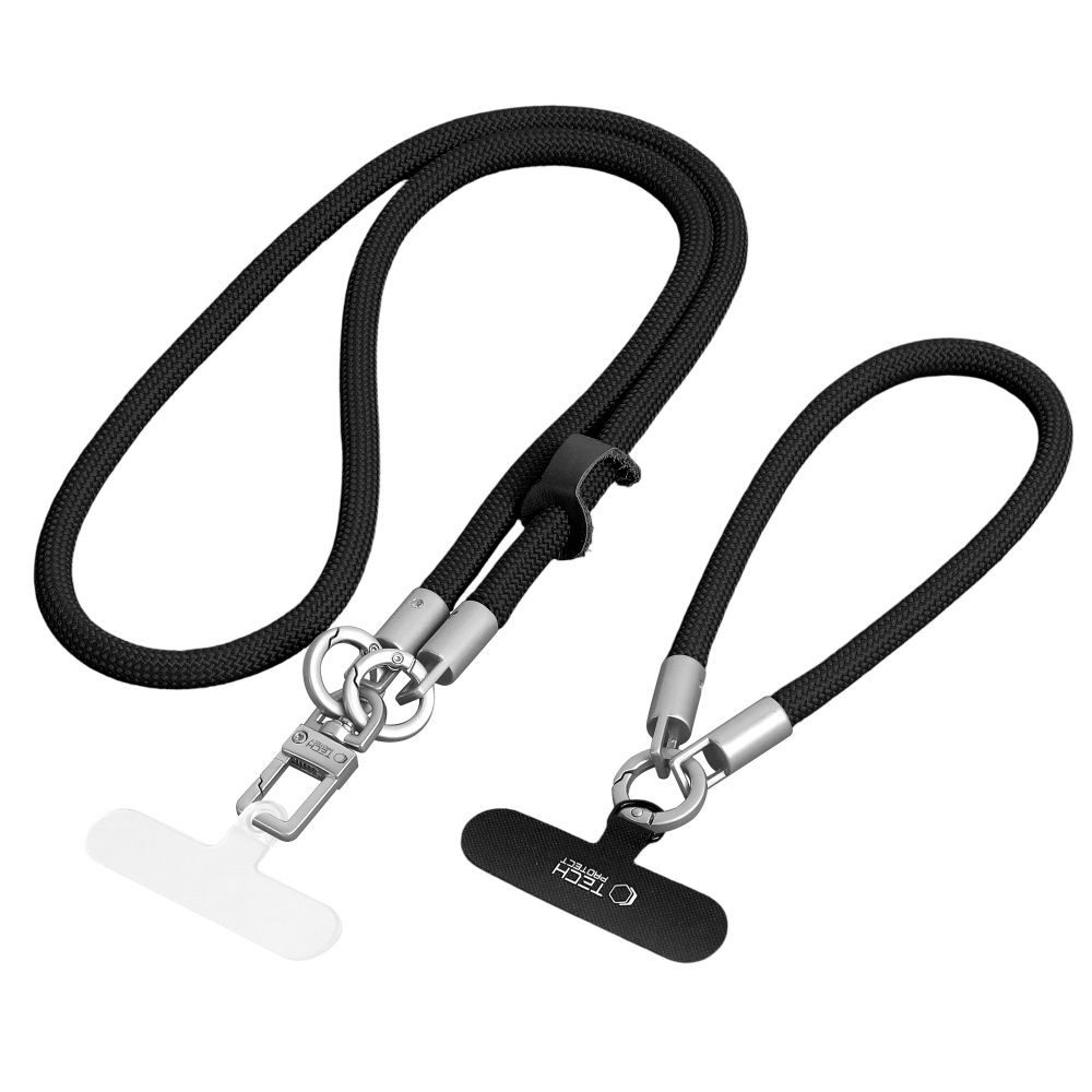 TECH PROTECT Handykette Umhängeband Handgelenkschlaufe Trageband, 2-in-1 Set, Umhängeband & Handschlaufe, Adapter