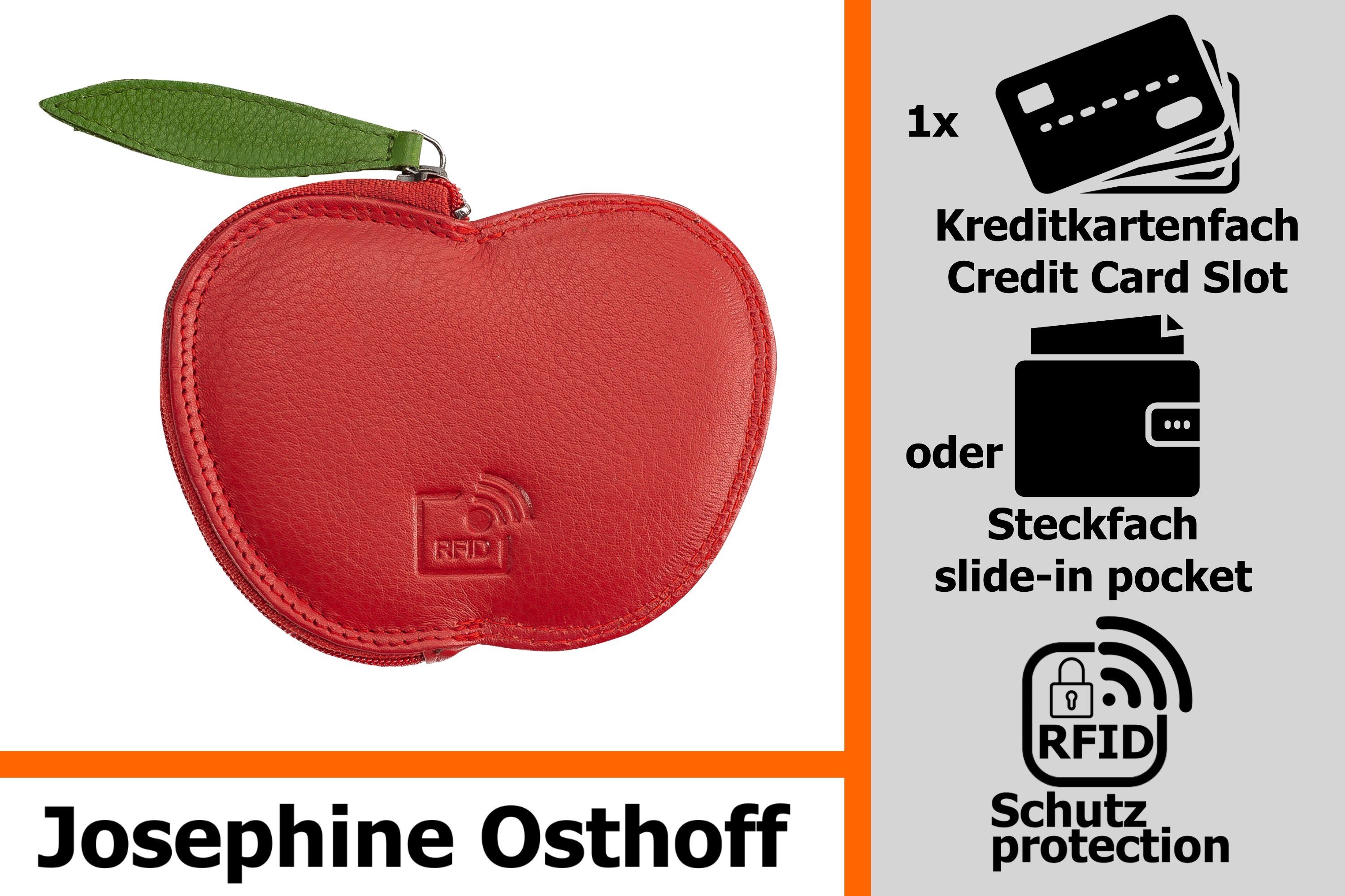 Josephine Osthoff Geldbörse Apfel Geldbörse rot / grün – Bild 5 von 5