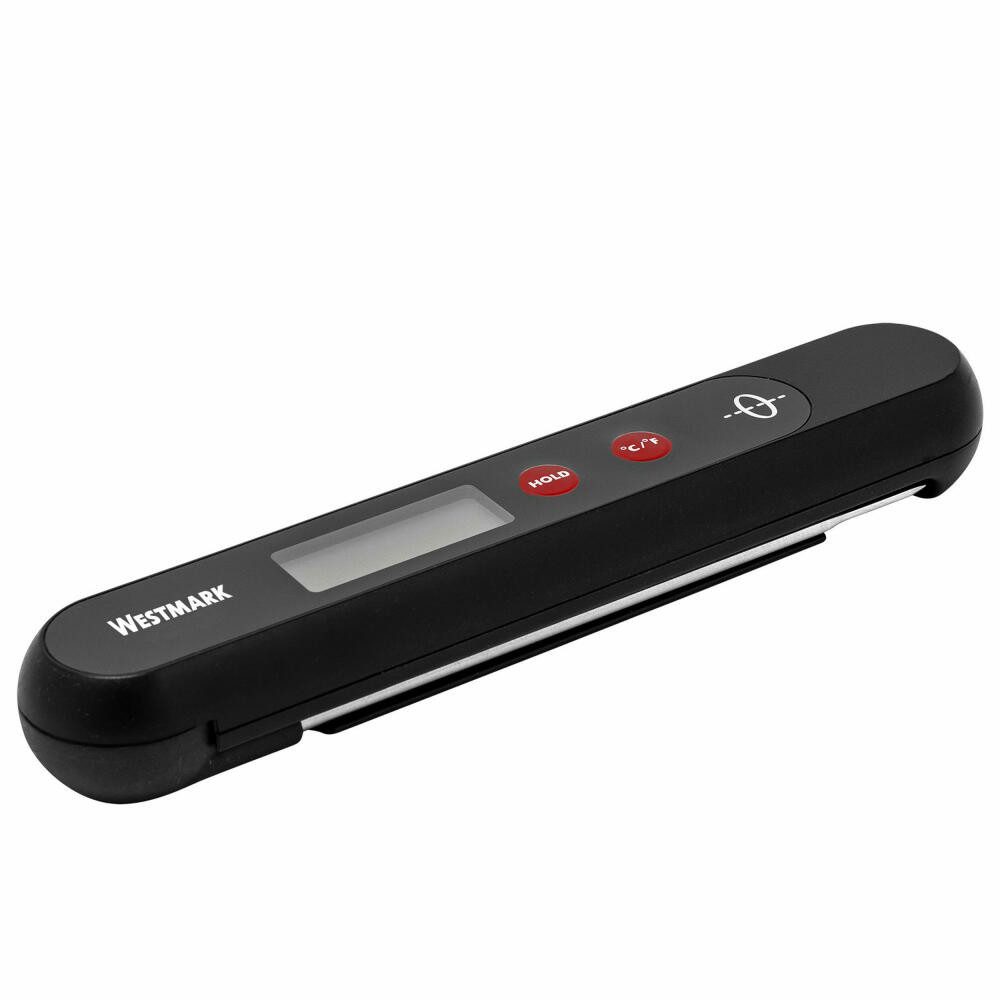 WESTMARK Bratenthermometer Ohne Batterien, Mit Temperatur-Feststell-Taste, ÖKO, Silber/Schwarz/Ro, °F