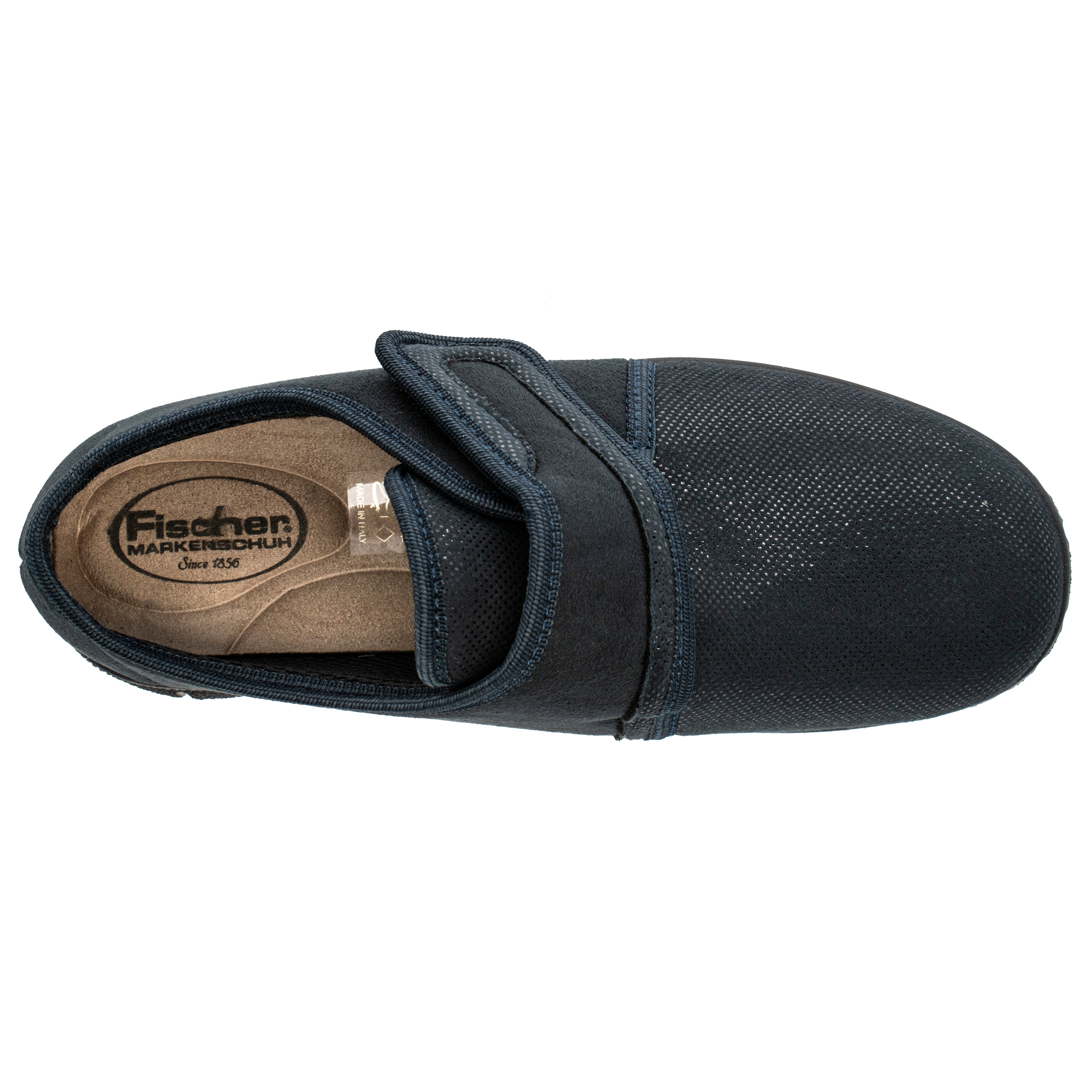 Fischer-Markenschuh Doris Klettschuh aus Stretchmaterial, Textilfutter, Ledereinlegesohle herausnehmbar