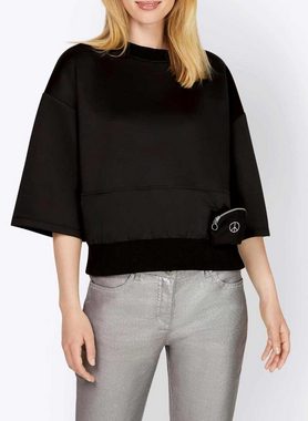 Rick by rick cardona Wickelpullover RICK CARDONA Damen Designer-Sweatshirt m. Tasche, schwarz